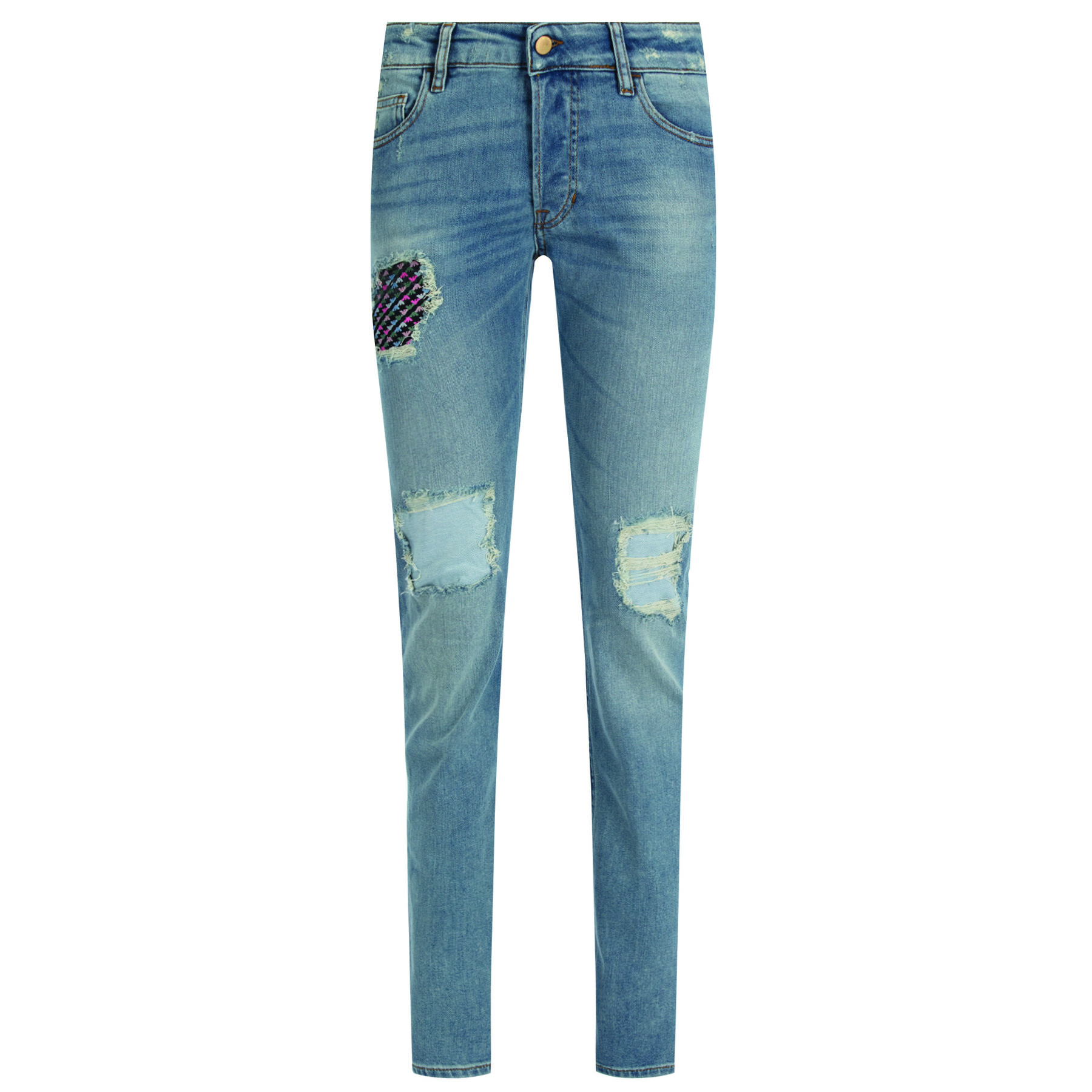 Emporio Armani Jeans hlače 6G2J60 2D2SZ 0941 Modra Regular Fit - Pepit.si