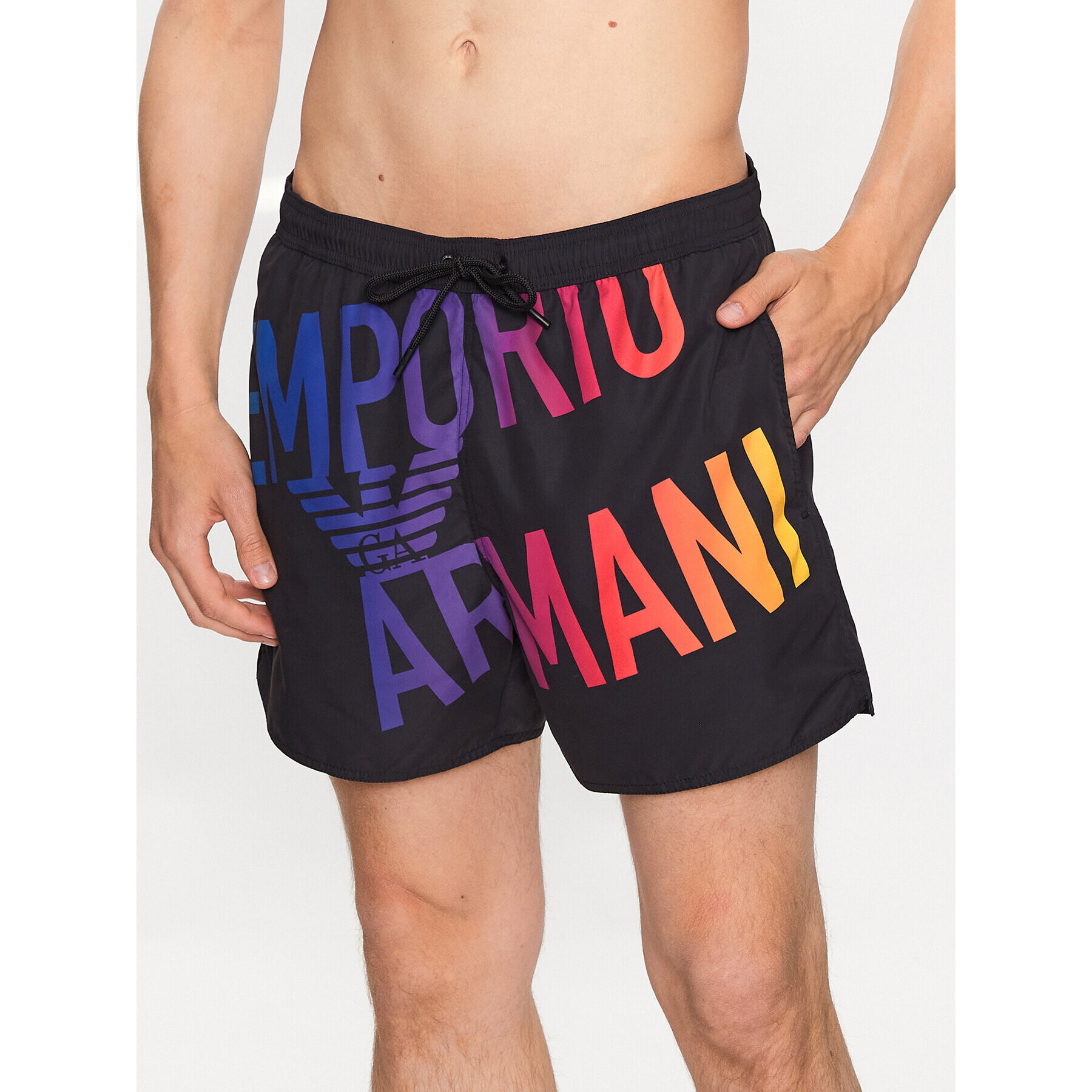 Emporio Armani Kopalne hlače 211740 3R424 22121 Črna Regular Fit - Pepit.si