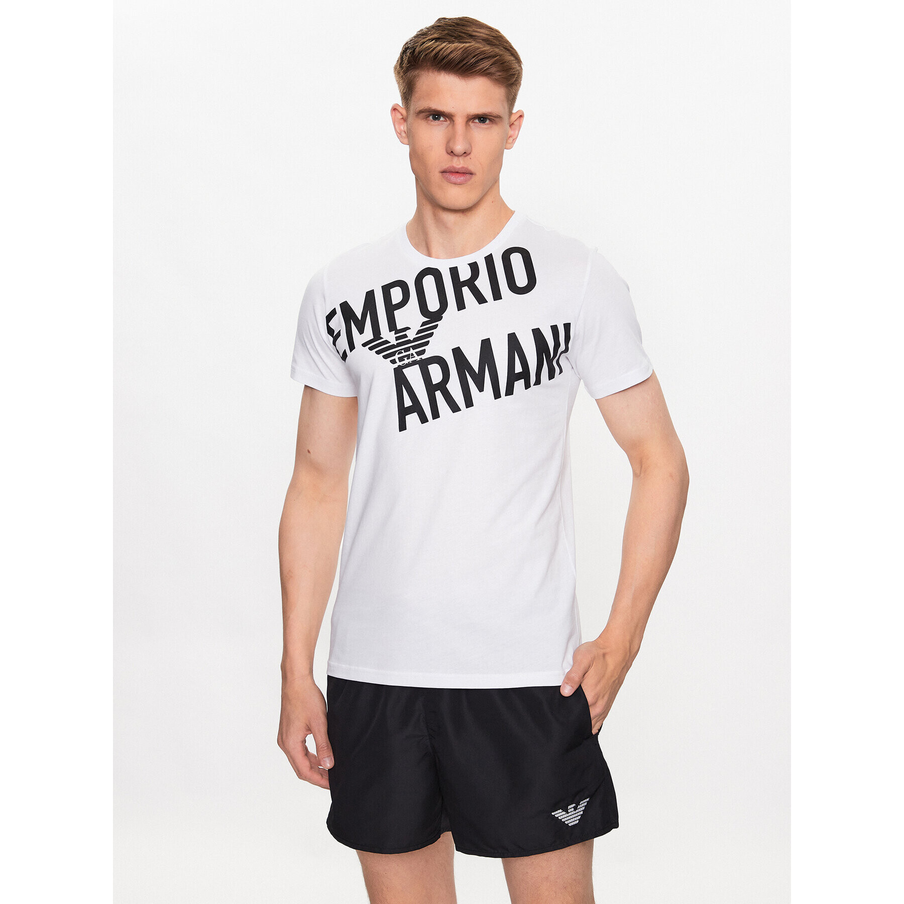 Emporio Armani Majica 211818 3R476 93410 Bela Regular Fit - Pepit.si