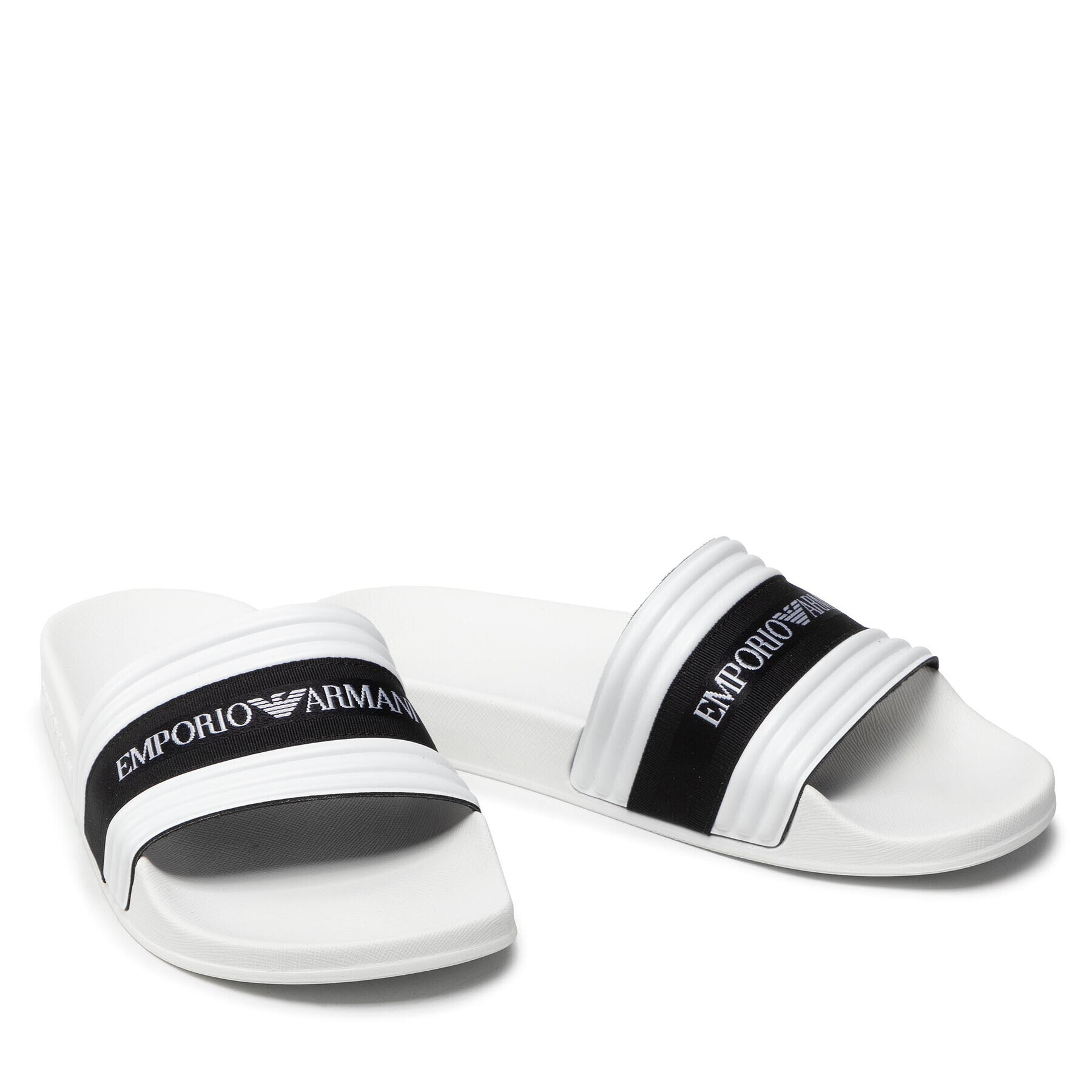 Emporio Armani Natikači XVPS03 XN127 00001 Bela - Pepit.si