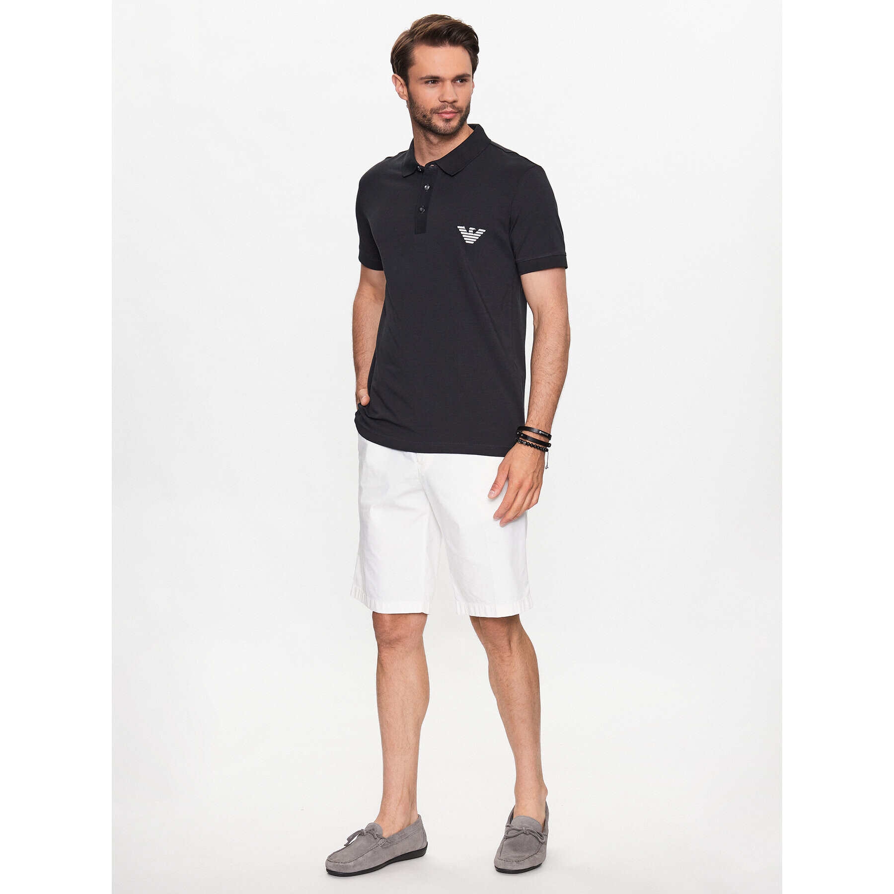 Emporio Armani Polo majica 211804 3R482 00020 Črna Regular Fit - Pepit.si