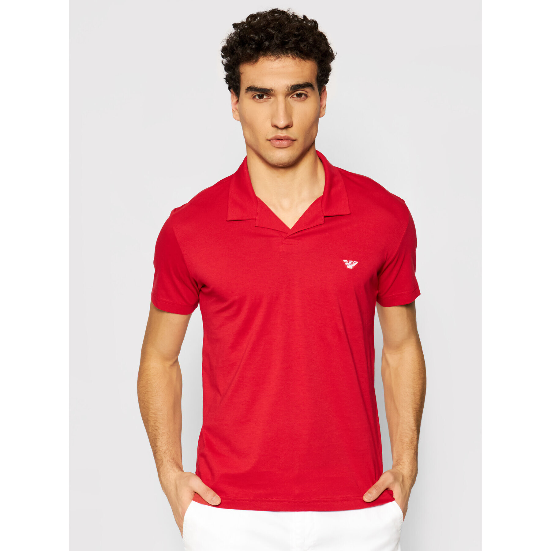 Emporio Armani Polo majica 211837 1P472 06574 Rdeča Regular Fit - Pepit.si