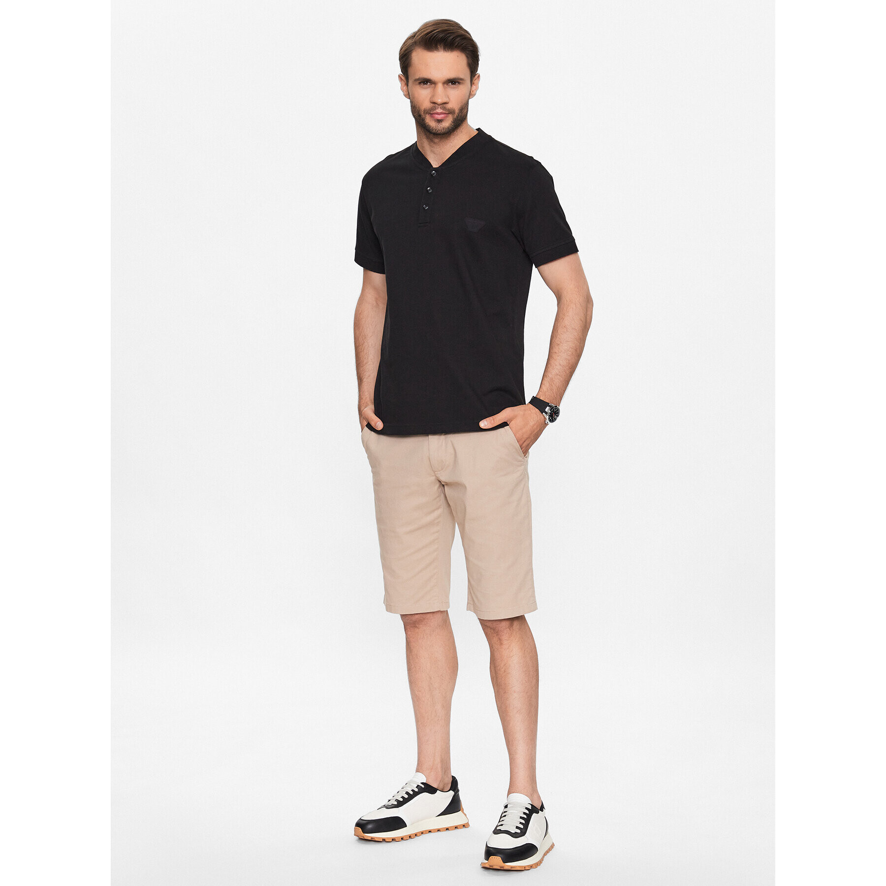 Emporio Armani Polo majica 211862 3R460 00020 Črna Regular Fit - Pepit.si