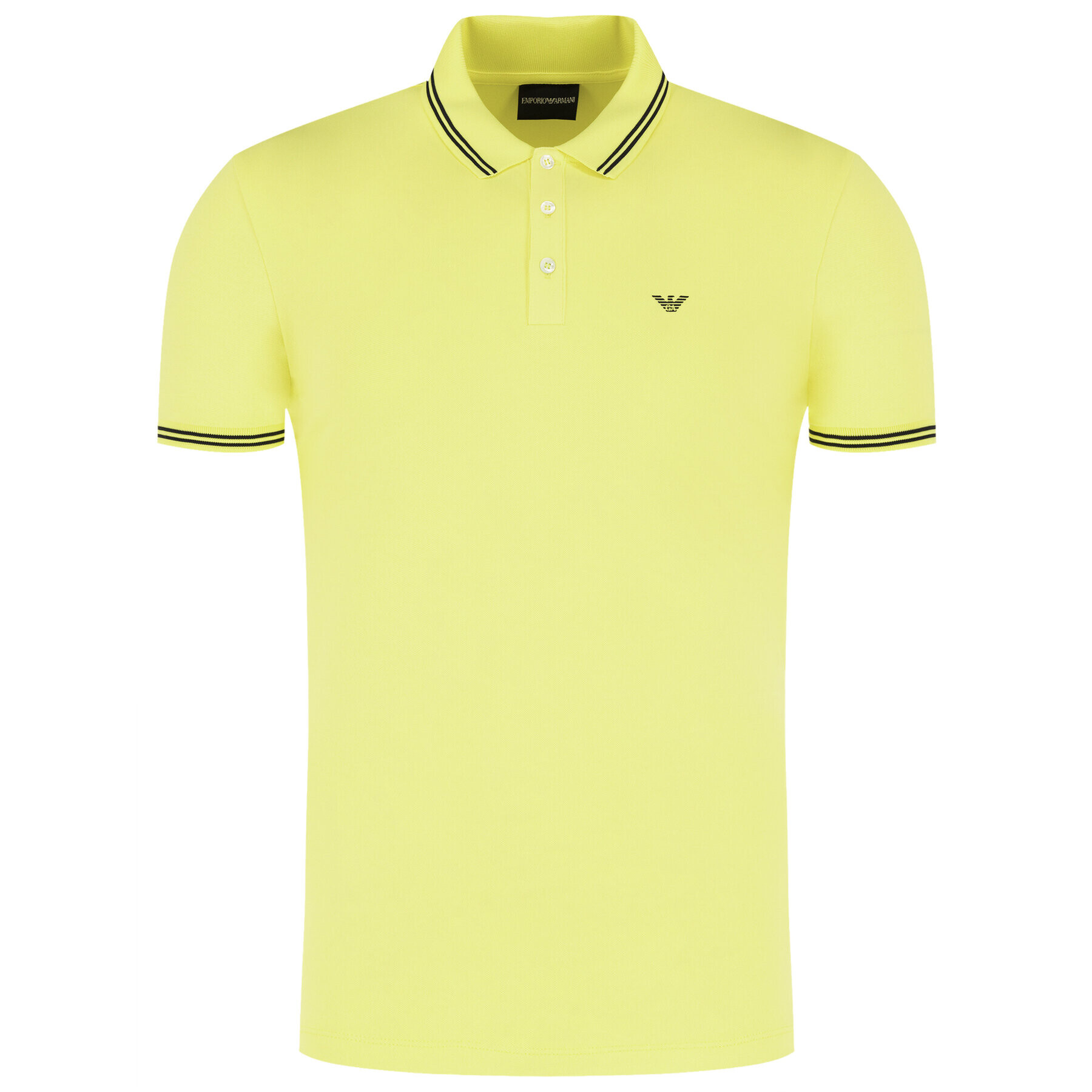 Emporio Armani Polo majica 8N1F2B 1JPTZ 0255 Rumena Slim Fit - Pepit.si