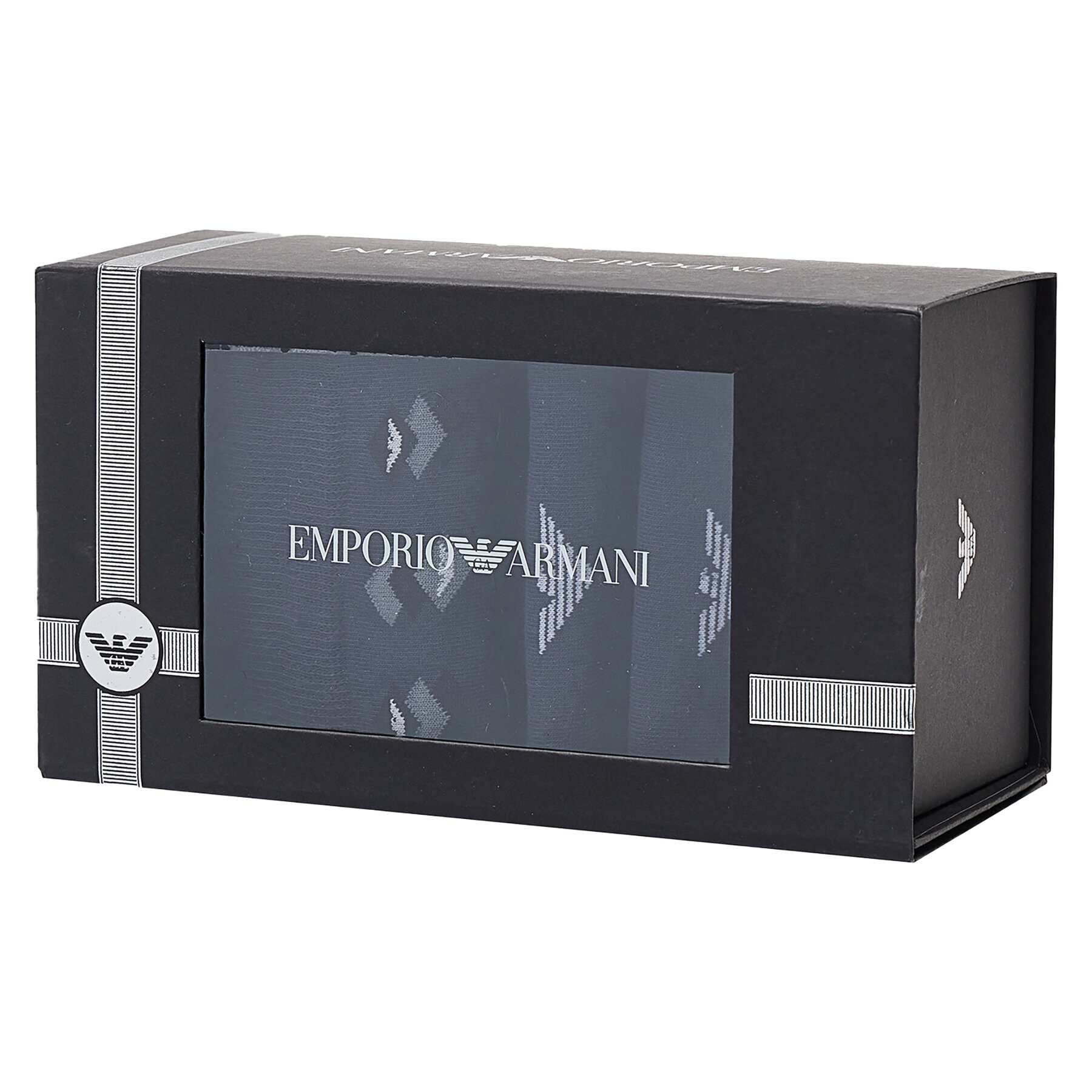 Emporio Armani Set 3 parov moških visokih nogavic 302402 2F283 01736 Mornarsko modra - Pepit.si