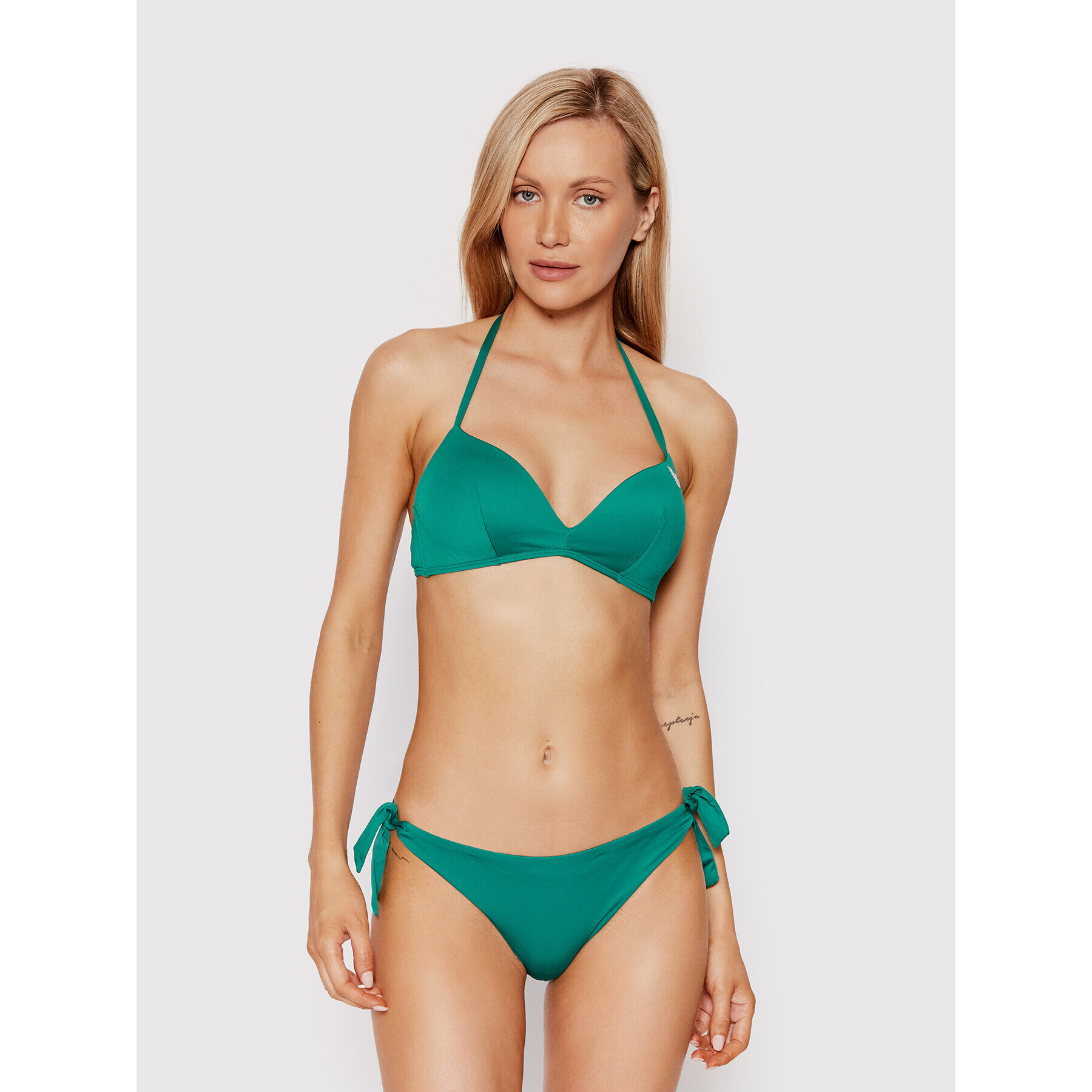 Emporio Armani Spodnji del bikini 262424 2R300 01185 Zelena - Pepit.si