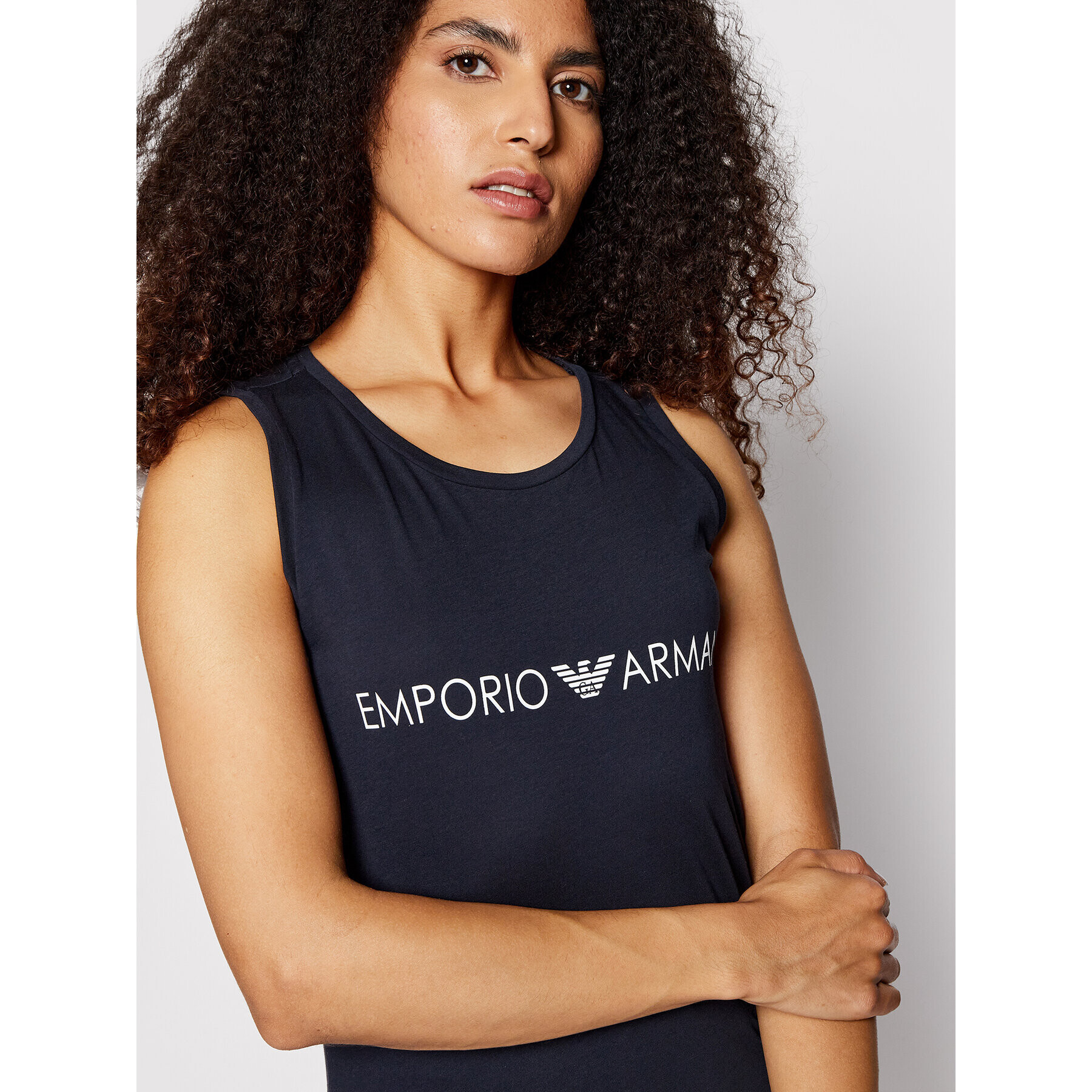 Emporio Armani Top 262363 2R340 00135 Mornarsko modra Regular Fit - Pepit.si