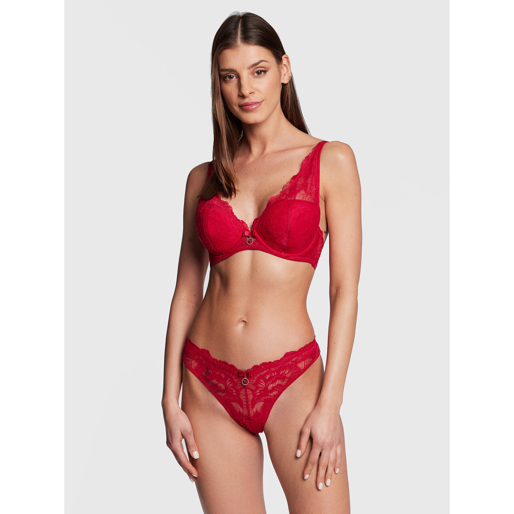 Emporio Armani Underwear Braziljske spodnje hlačke 164589 2F206 16874 Bordo rdeča - Pepit.si