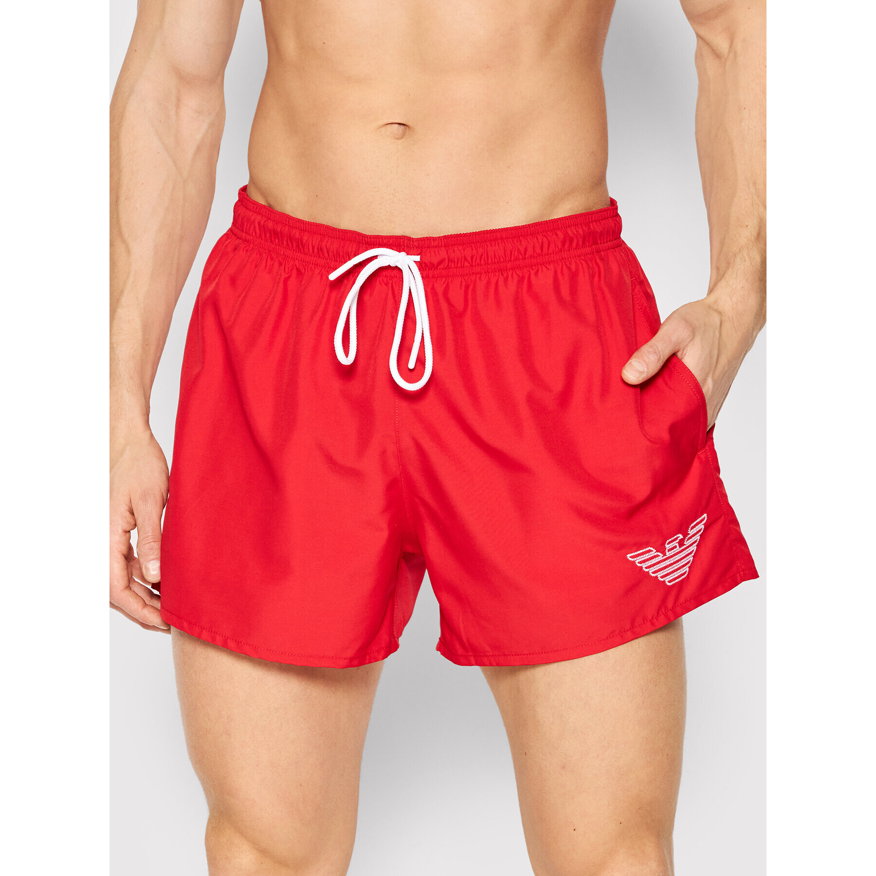 Emporio Armani Underwear Kopalne hlače 211752 2R438 00173 Rdeča Regular Fit - Pepit.si