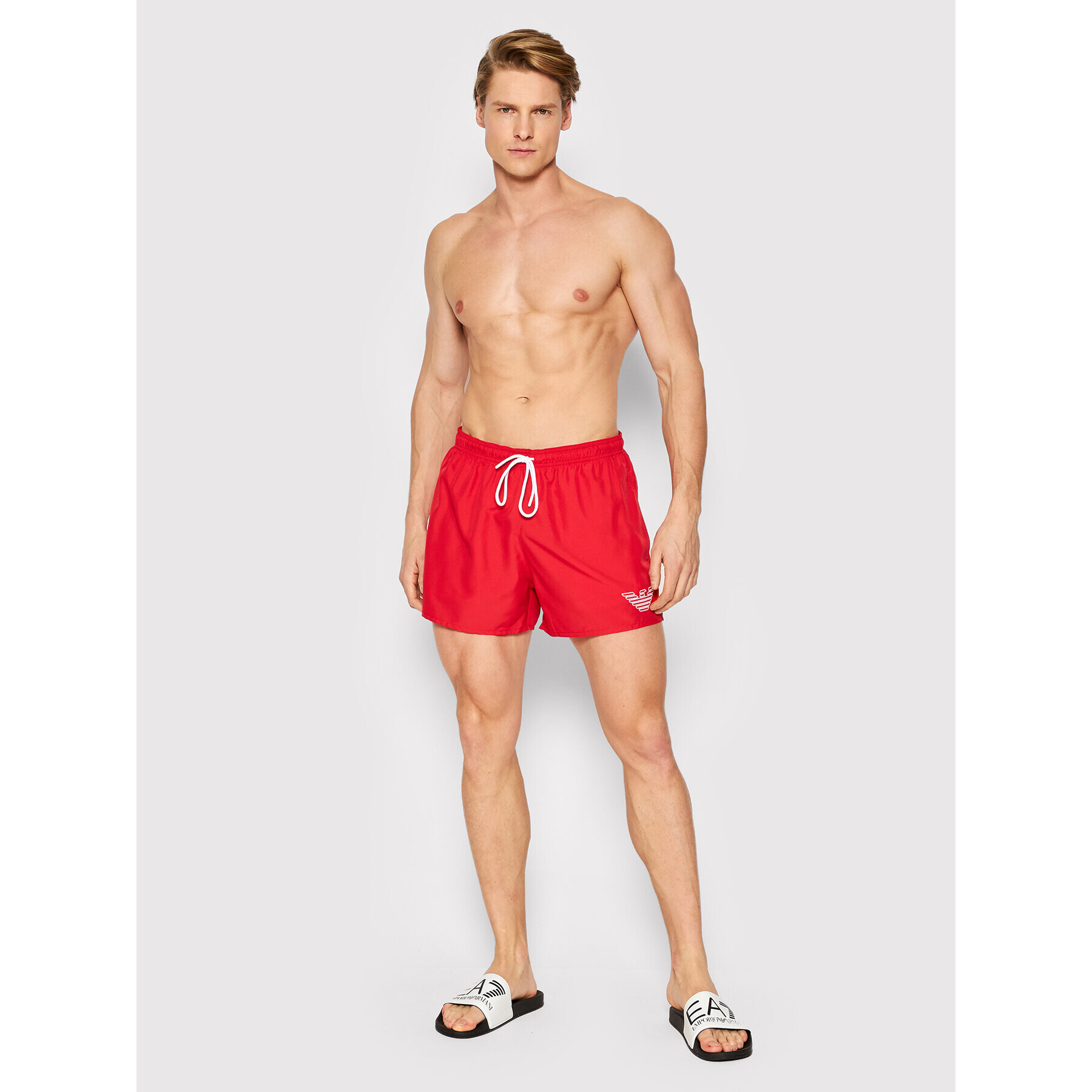 Emporio Armani Underwear Kopalne hlače 211752 2R438 00173 Rdeča Regular Fit - Pepit.si