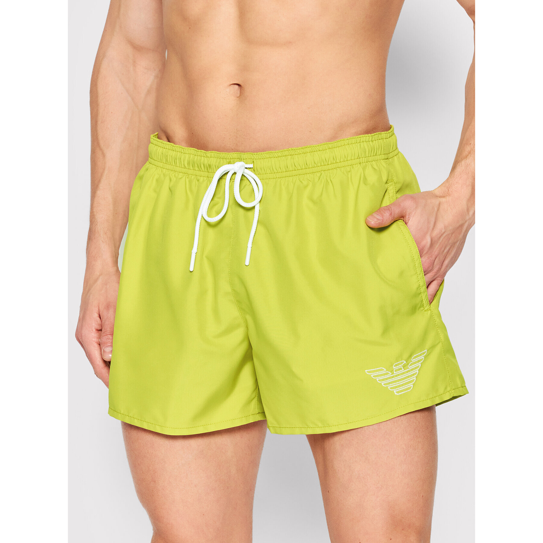 Emporio Armani Underwear Kopalne hlače 211752 2R438 14483 Zelena Regular Fit - Pepit.si