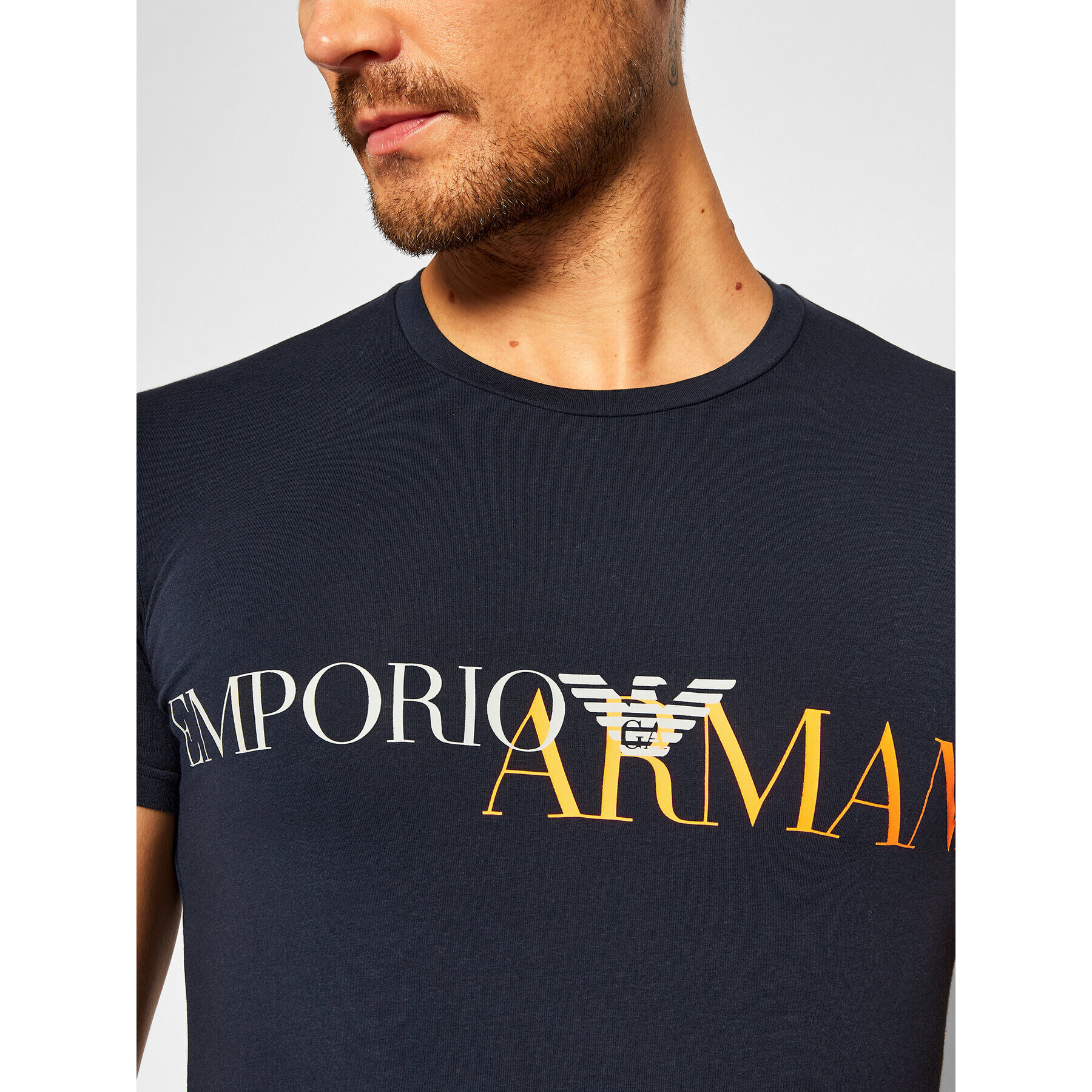 Emporio Armani Underwear Majica 111035 0A516 00135 Mornarsko modra Slim Fit - Pepit.si