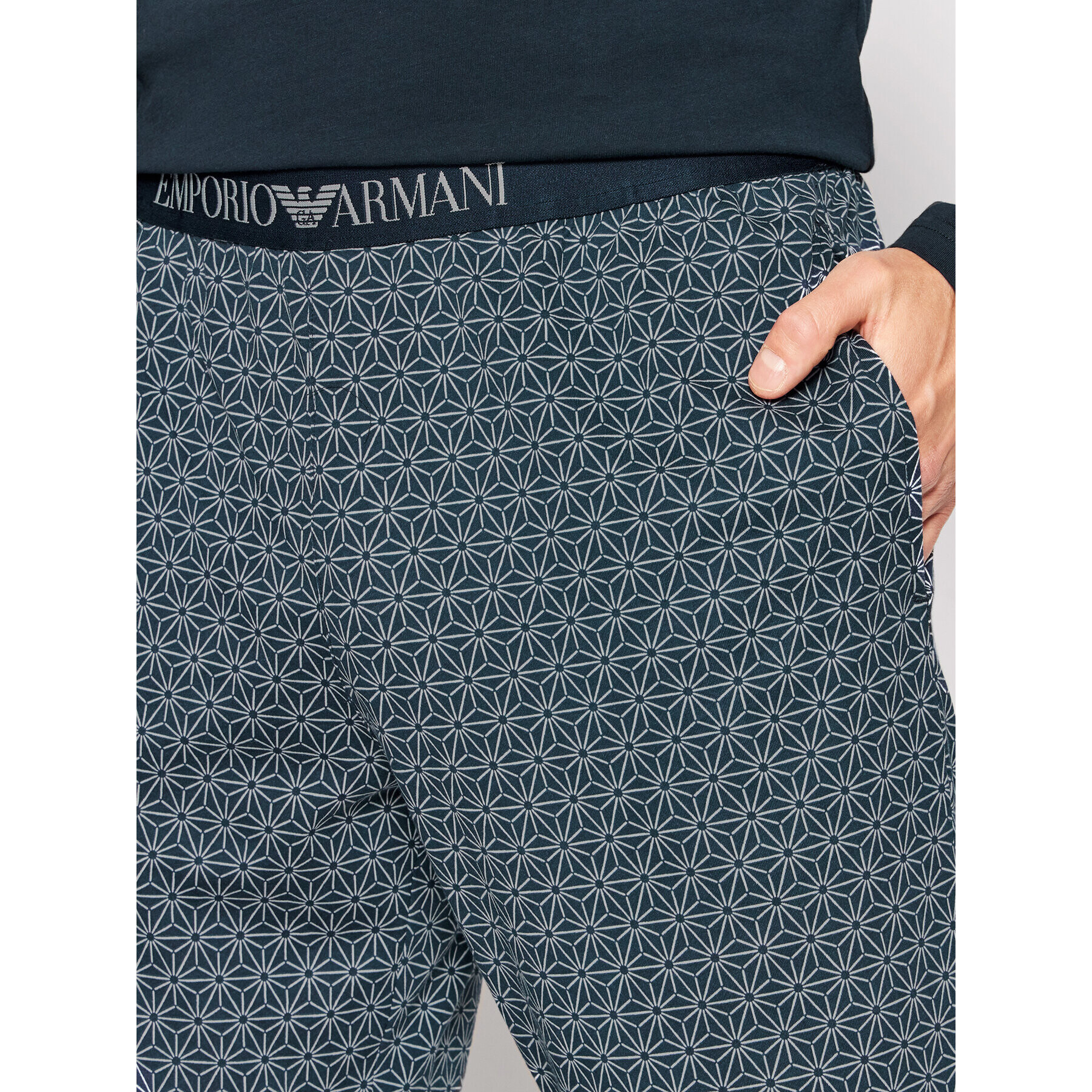 Emporio Armani Underwear Pižama 111791 2R567 96235 Mornarsko modra Regular Fit - Pepit.si