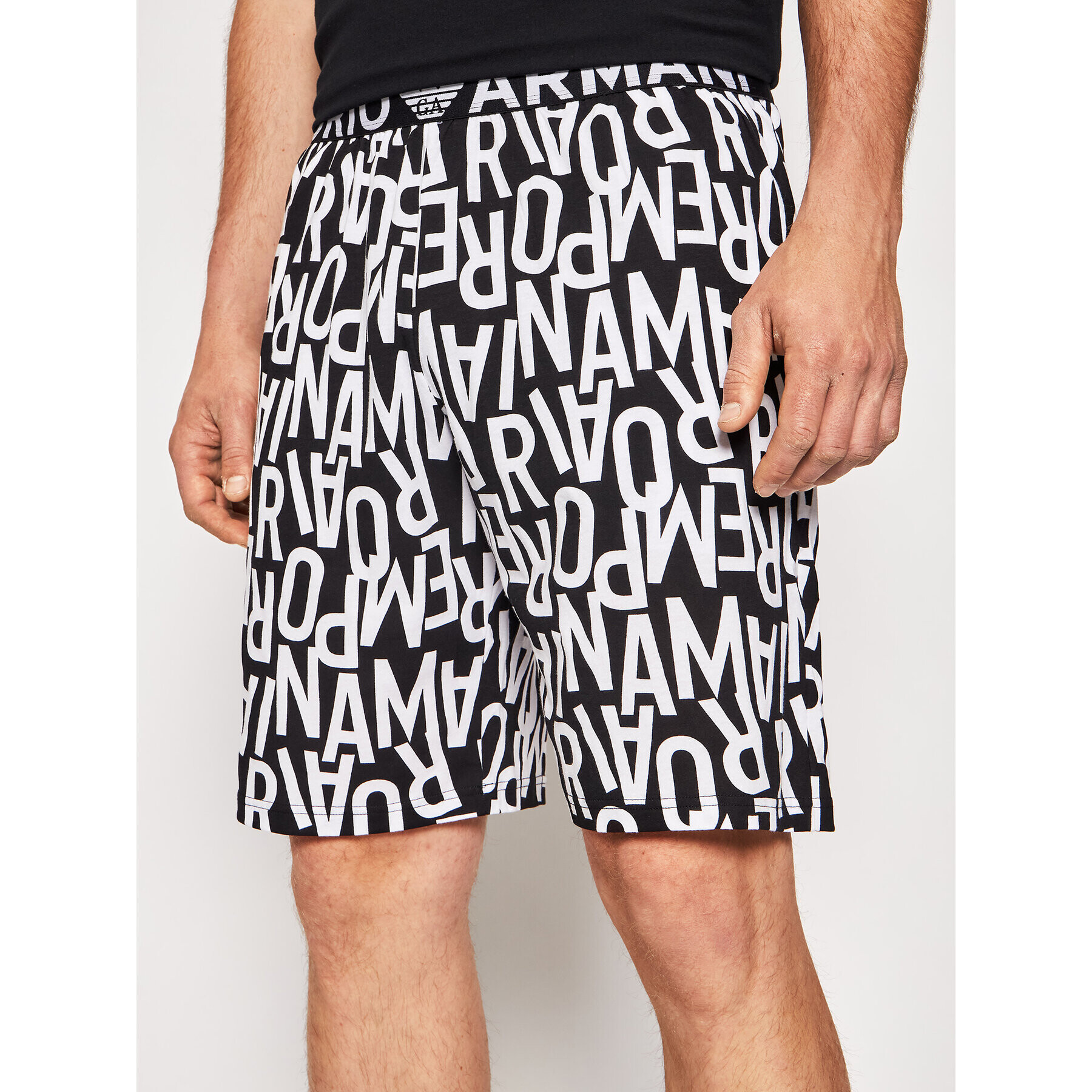 Emporio Armani Underwear Pižama 111893 1P506 98620 Črna - Pepit.si