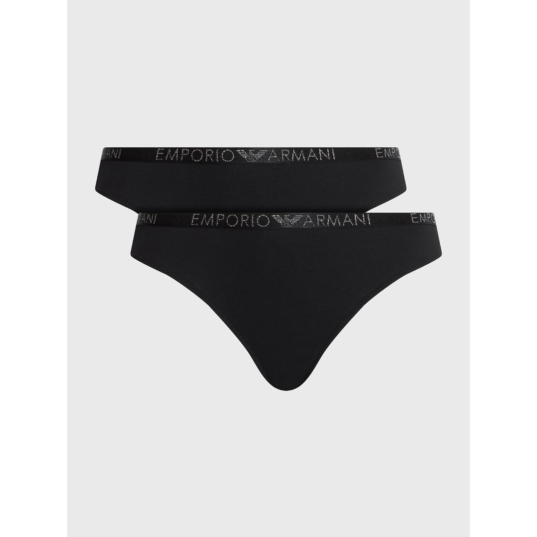 Emporio Armani Underwear Set 2 parov brazilskih spodnjih hlačk 163337 3R223 00020 Črna - Pepit.si