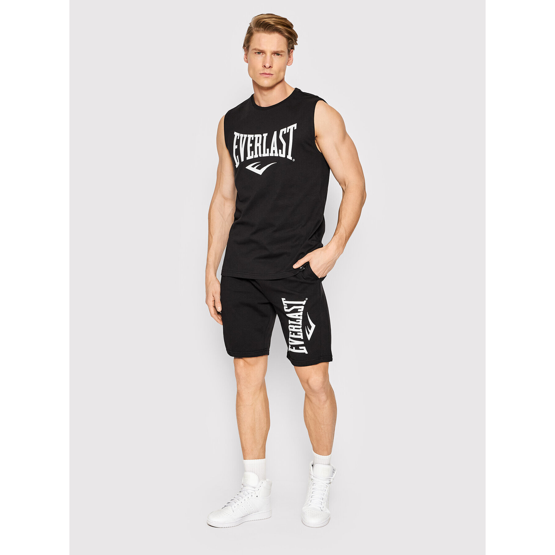 Everlast Majica brez rokavov 894000-60 Črna Regular Fit - Pepit.si