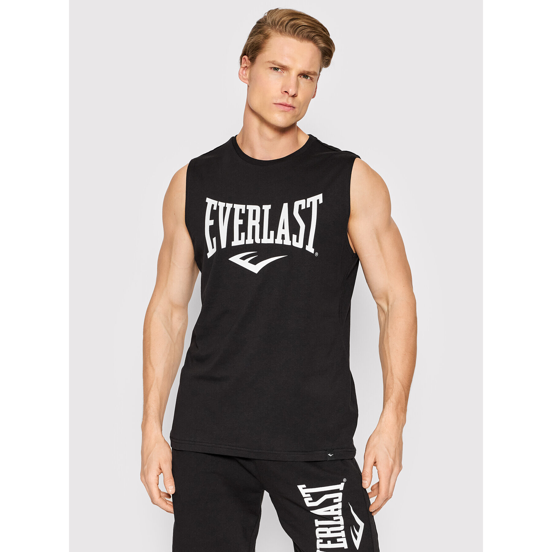 Everlast Majica brez rokavov 894000-60 Črna Regular Fit - Pepit.si