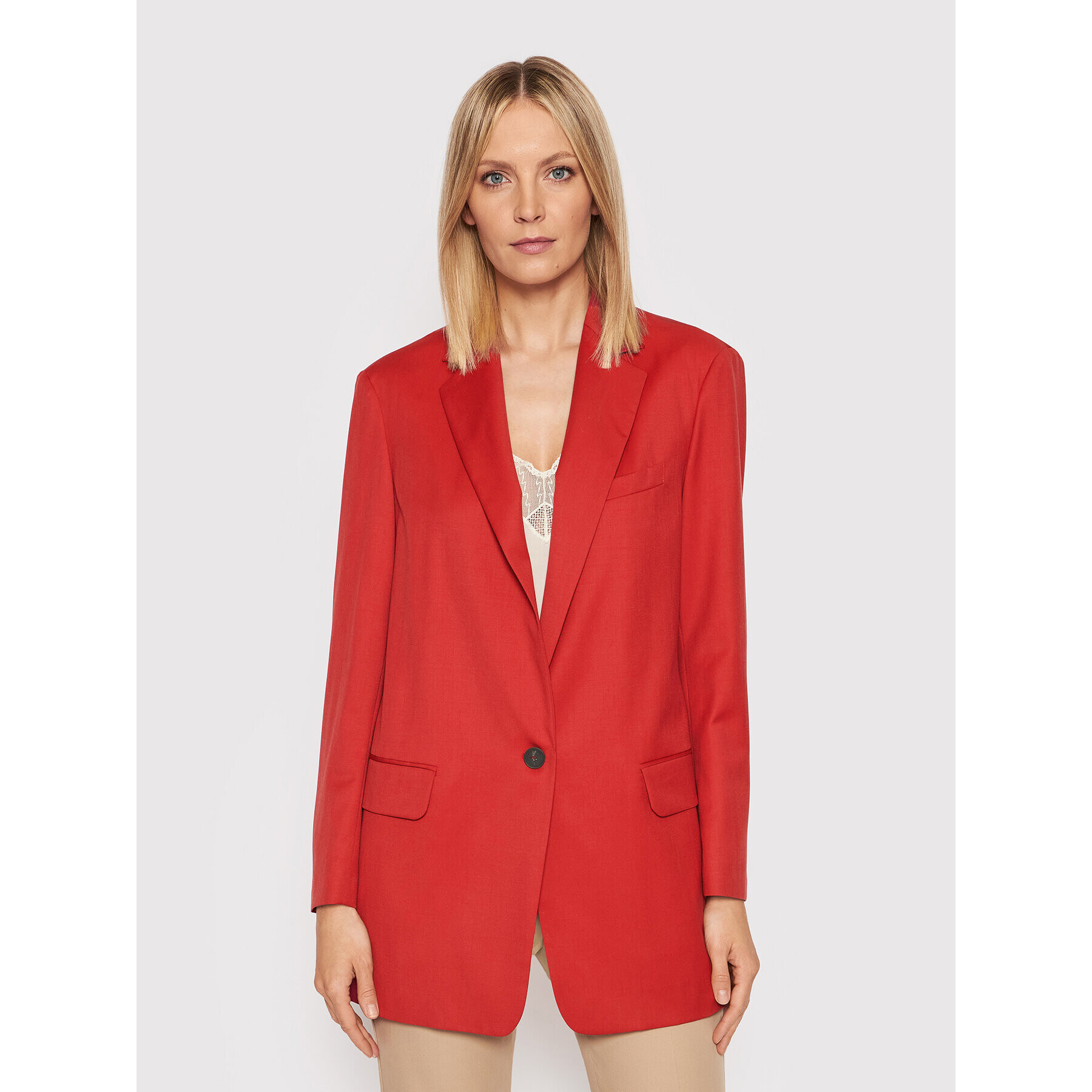 Fabiana Filippi Blazer GCD272W234 Rdeča Regular Fit - Pepit.si