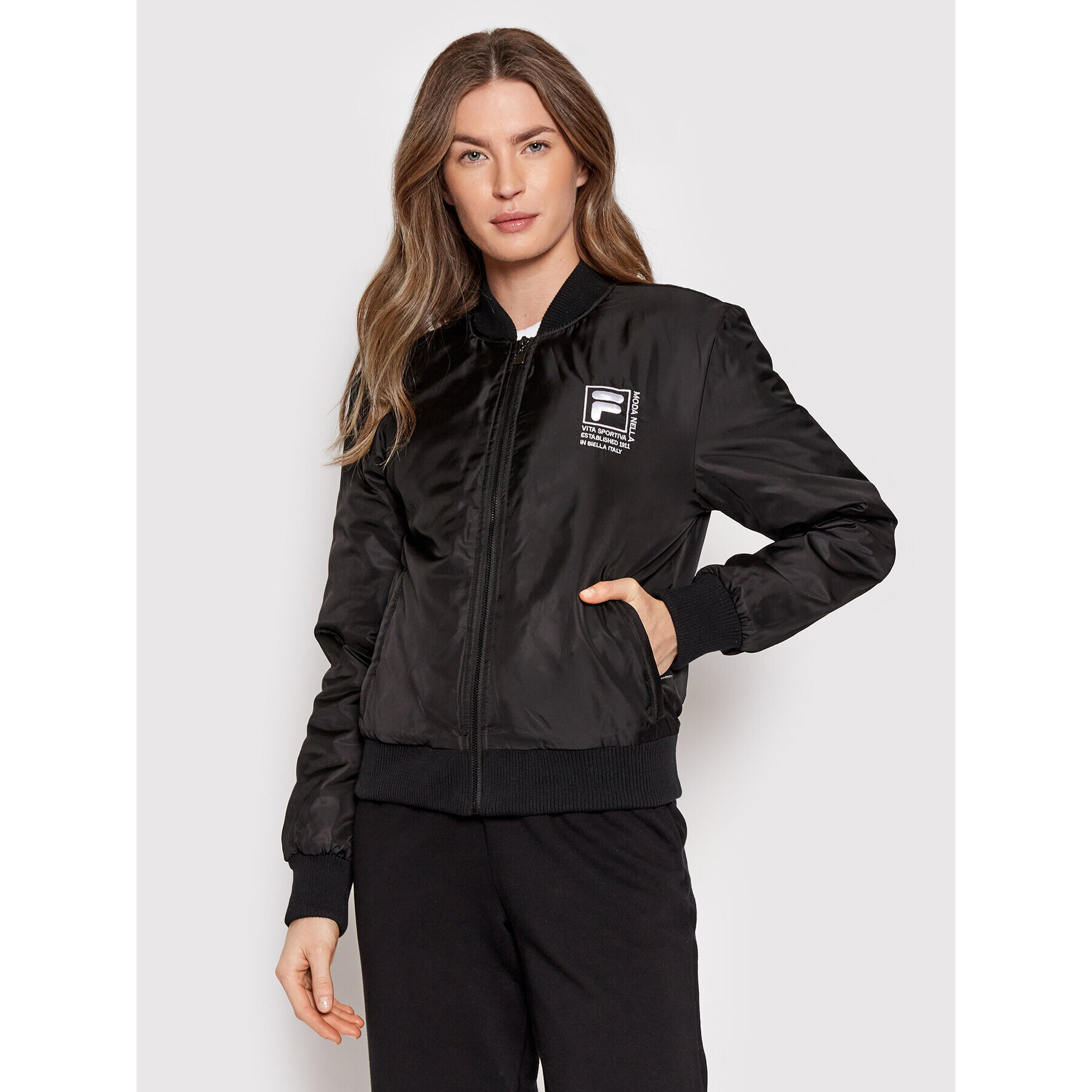 Fila Bomber jakna Rach 689336 Črna Relaxed Fit - Pepit.si