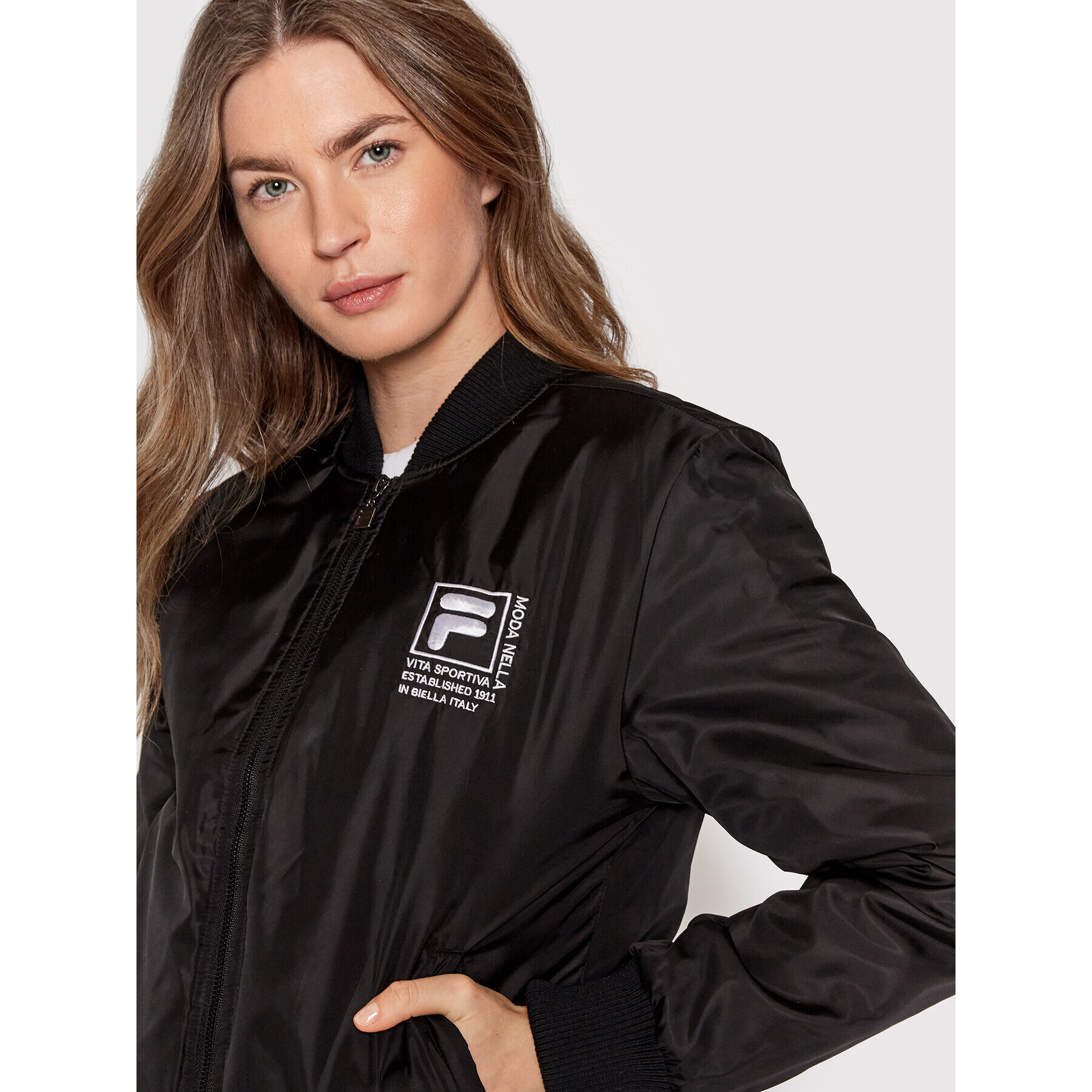 Fila Bomber jakna Rach 689336 Črna Relaxed Fit - Pepit.si