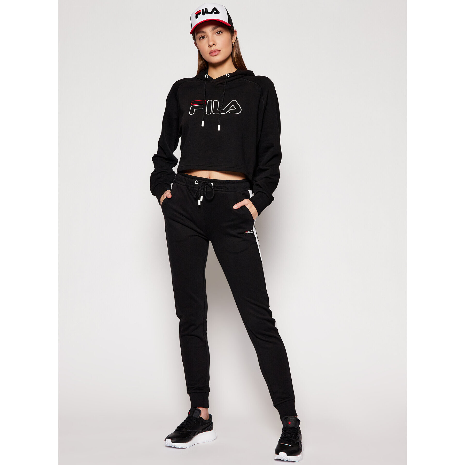 Fila Jopa Jana 683310 Črna Cropped Fit - Pepit.si