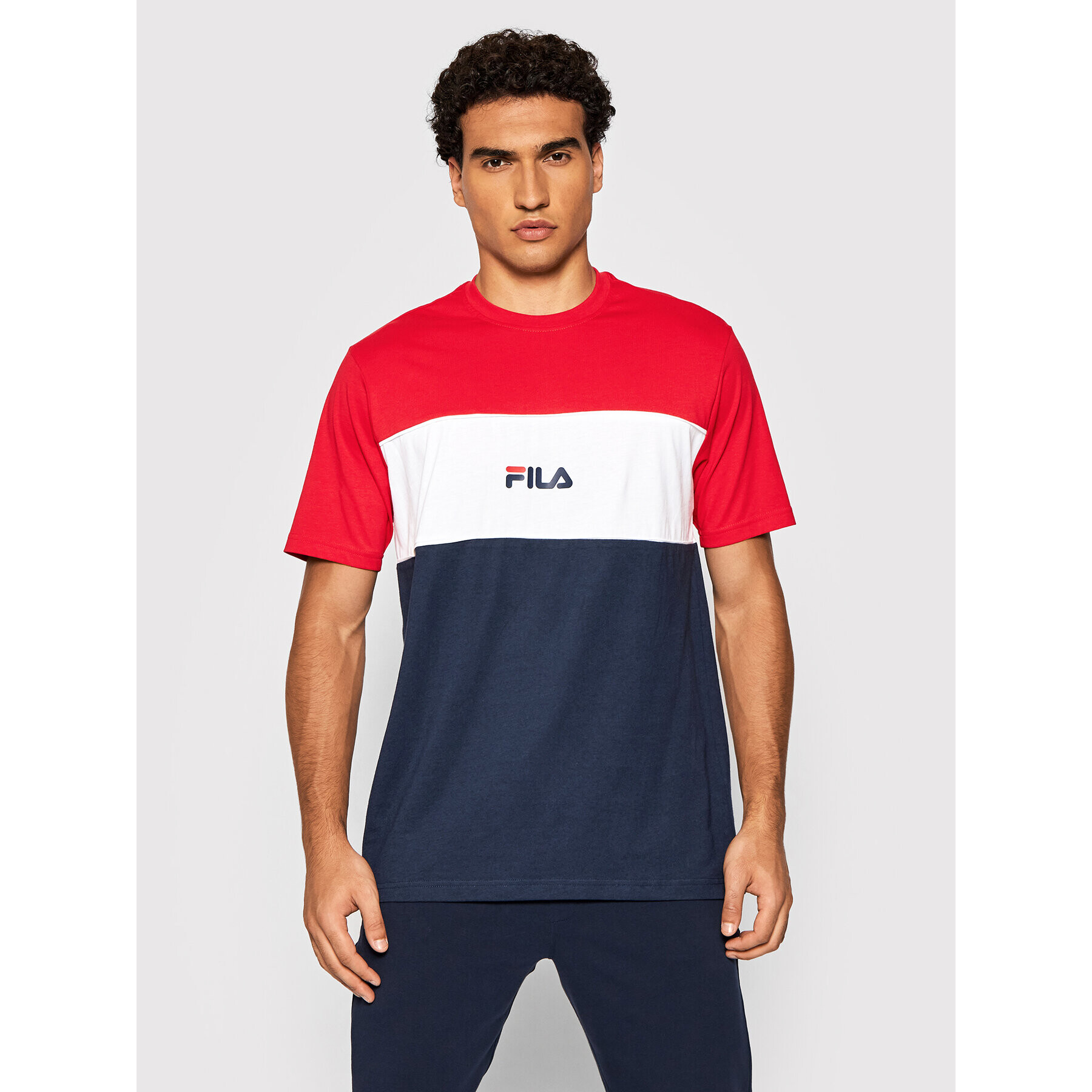 Fila Majica Anoki 688468 Mornarsko modra Regular Fit - Pepit.si