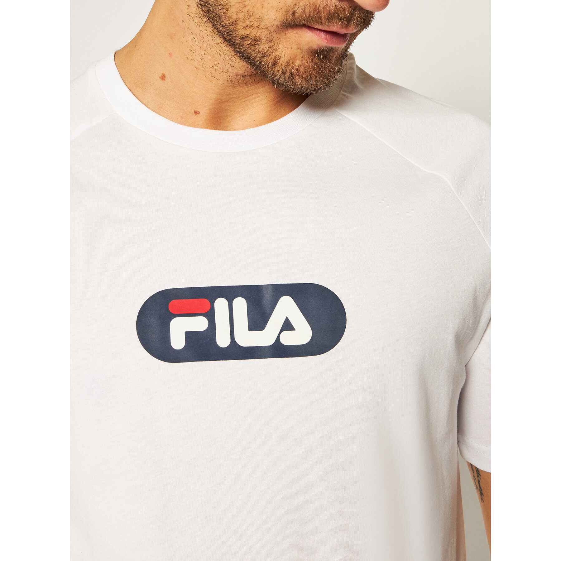 Fila Majica Bane Raglan 687962 Bela Regular Fit - Pepit.si