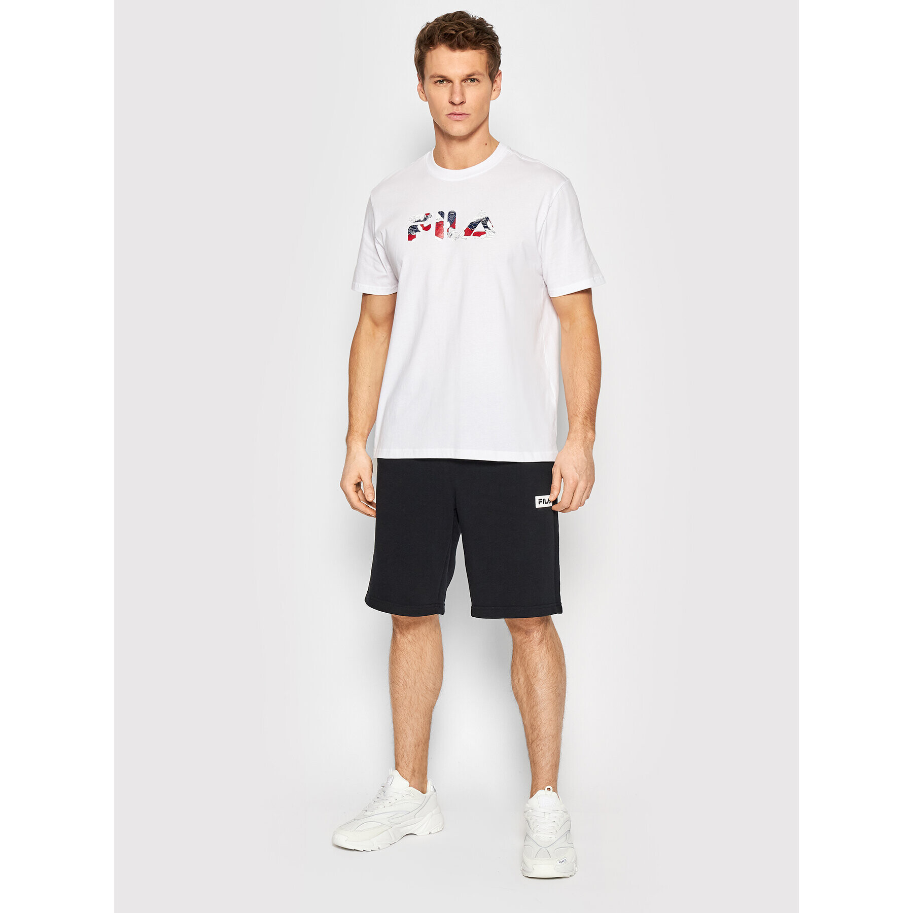 Fila Majica Bosque FAM0043 Bela Regular Fit - Pepit.si