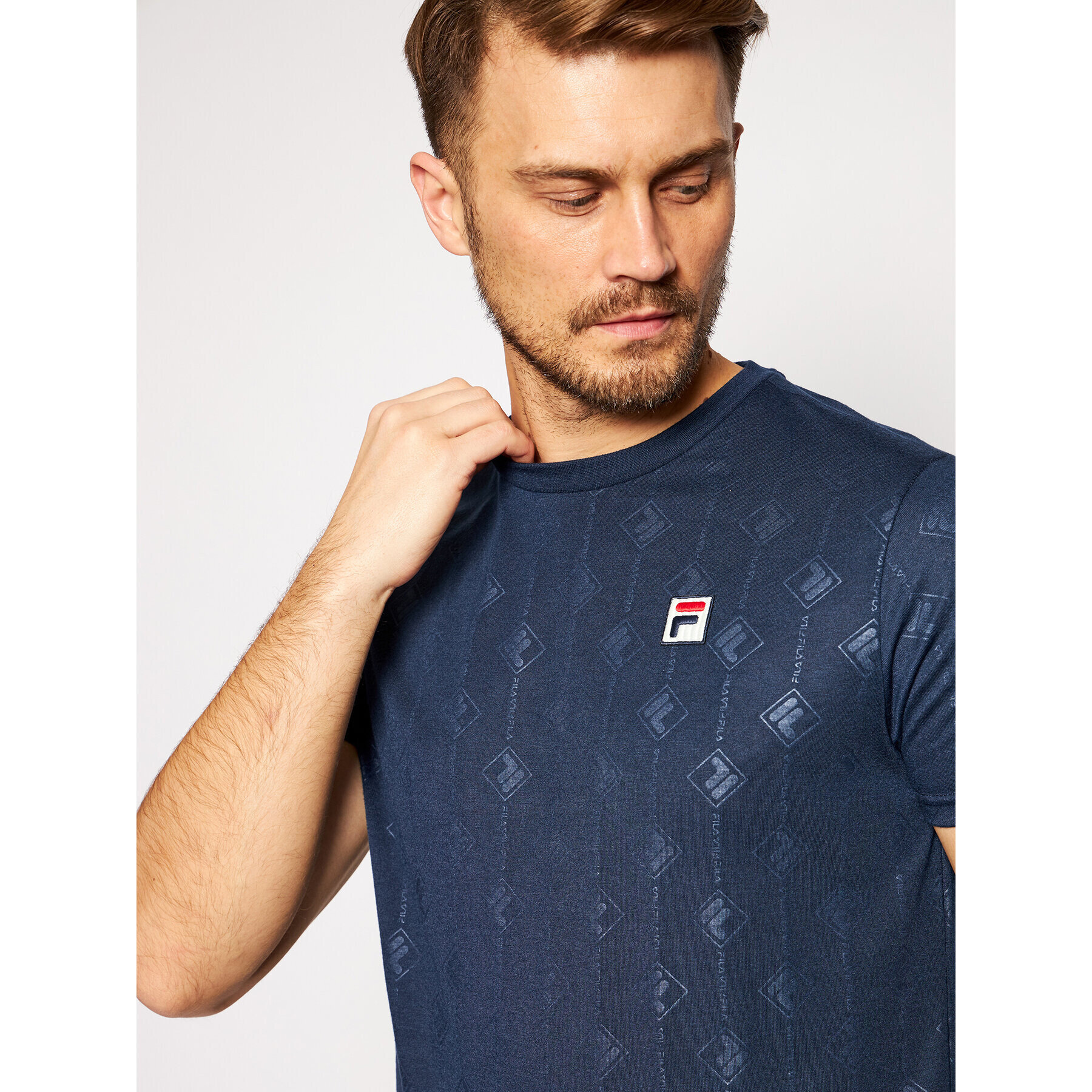 Fila Majica Henio Tee 687884 Mornarsko modra Regular Fit - Pepit.si