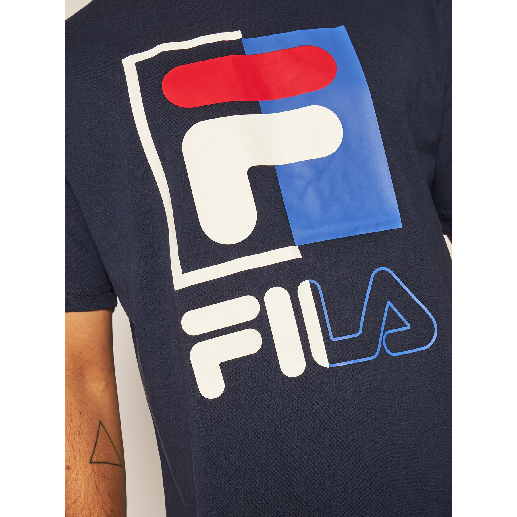 Fila Majica Saku 687475 Mornarsko modra Regular Fit - Pepit.si