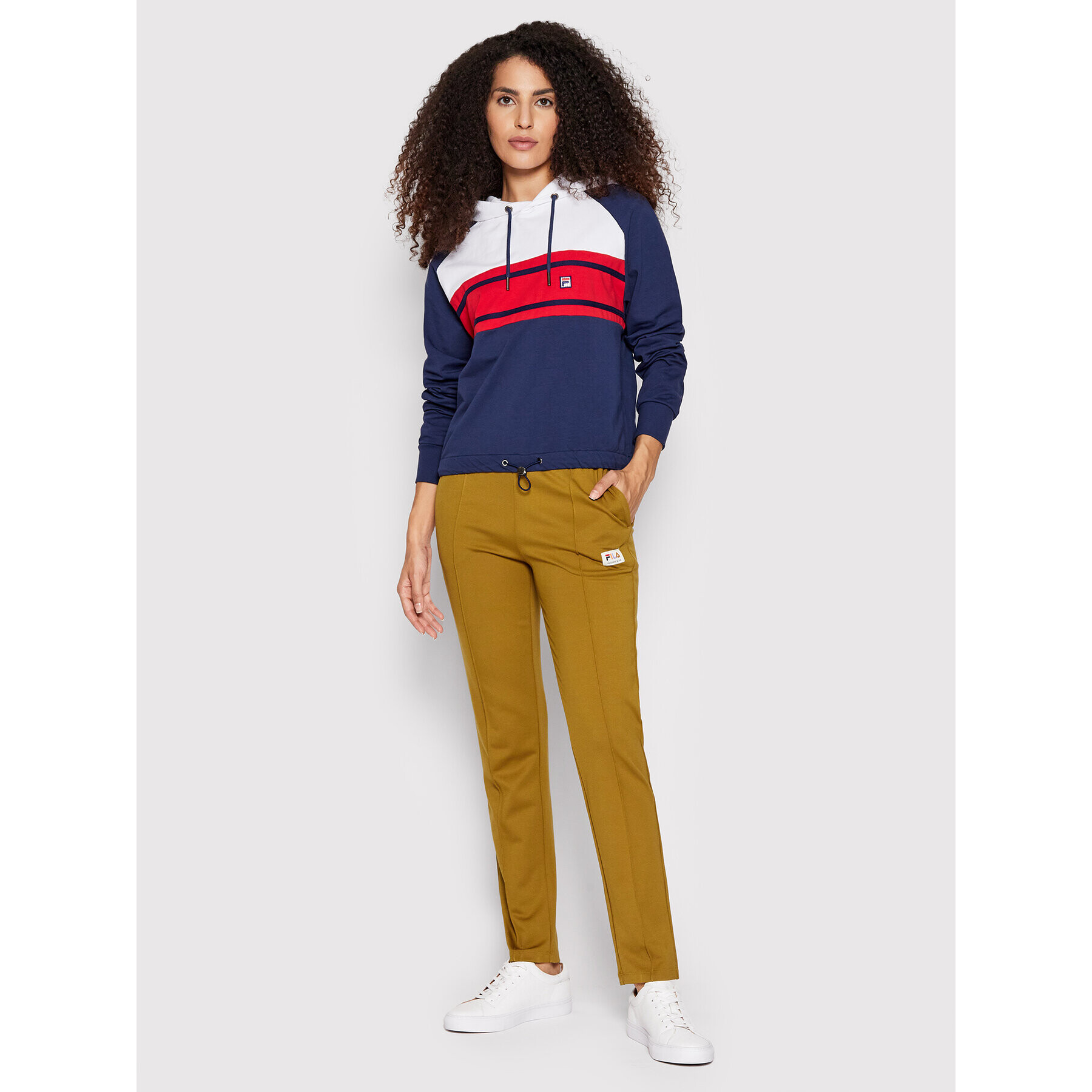 Fila Spodnji del trenirke Tyles FAW0025 Zelena Relaxed Fit - Pepit.si