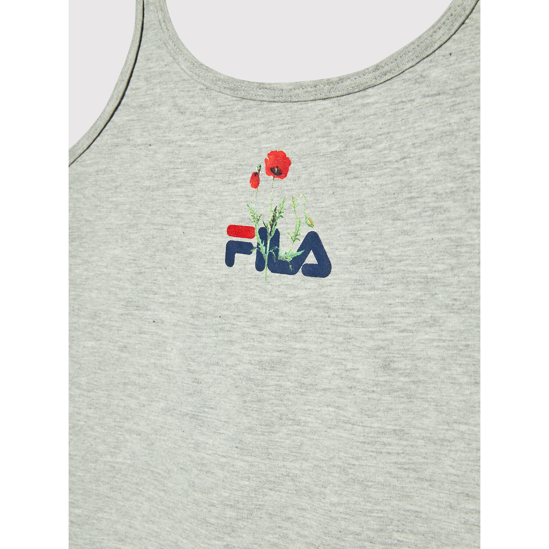 Fila Vsakodnevna obleka Thale Spaghetti FAT0014 Siva Slim Fit - Pepit.si