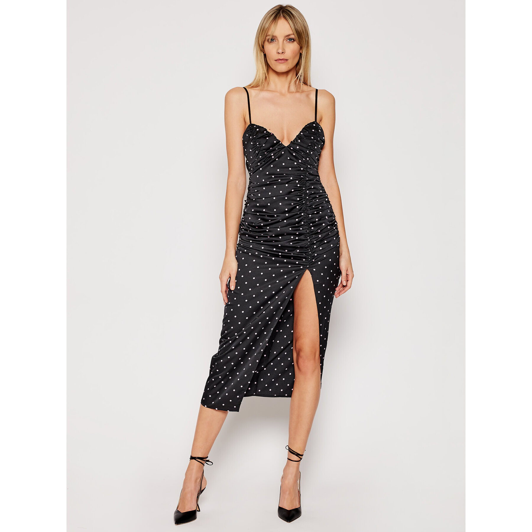 For Love & Lemons Cocktail obleka Carissa CD2306 Črna Slim Fit - Pepit.si