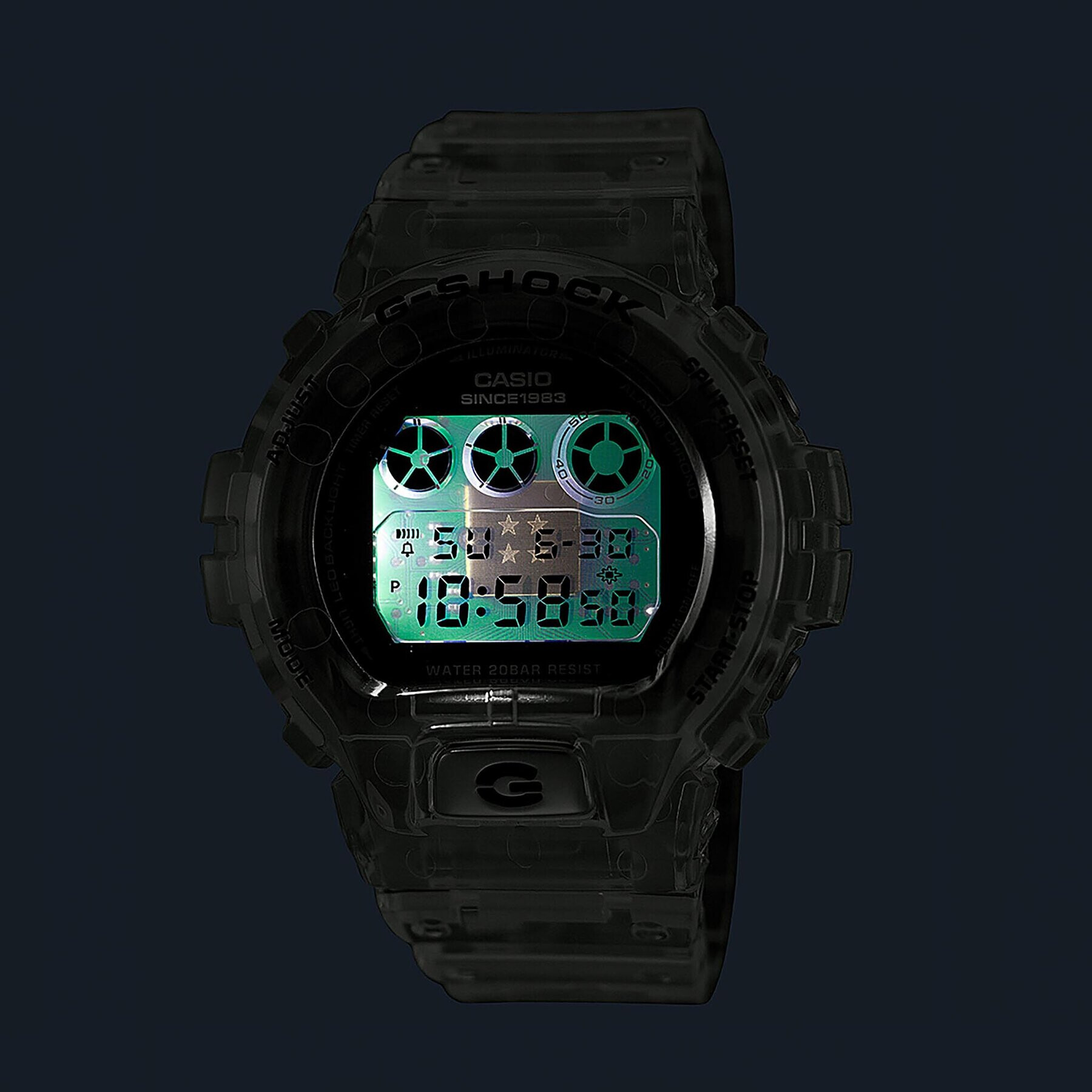 G-Shock Ročna ura 40th Anniversary Clear Remix DW-6940RX-7ER Transparentna - Pepit.si