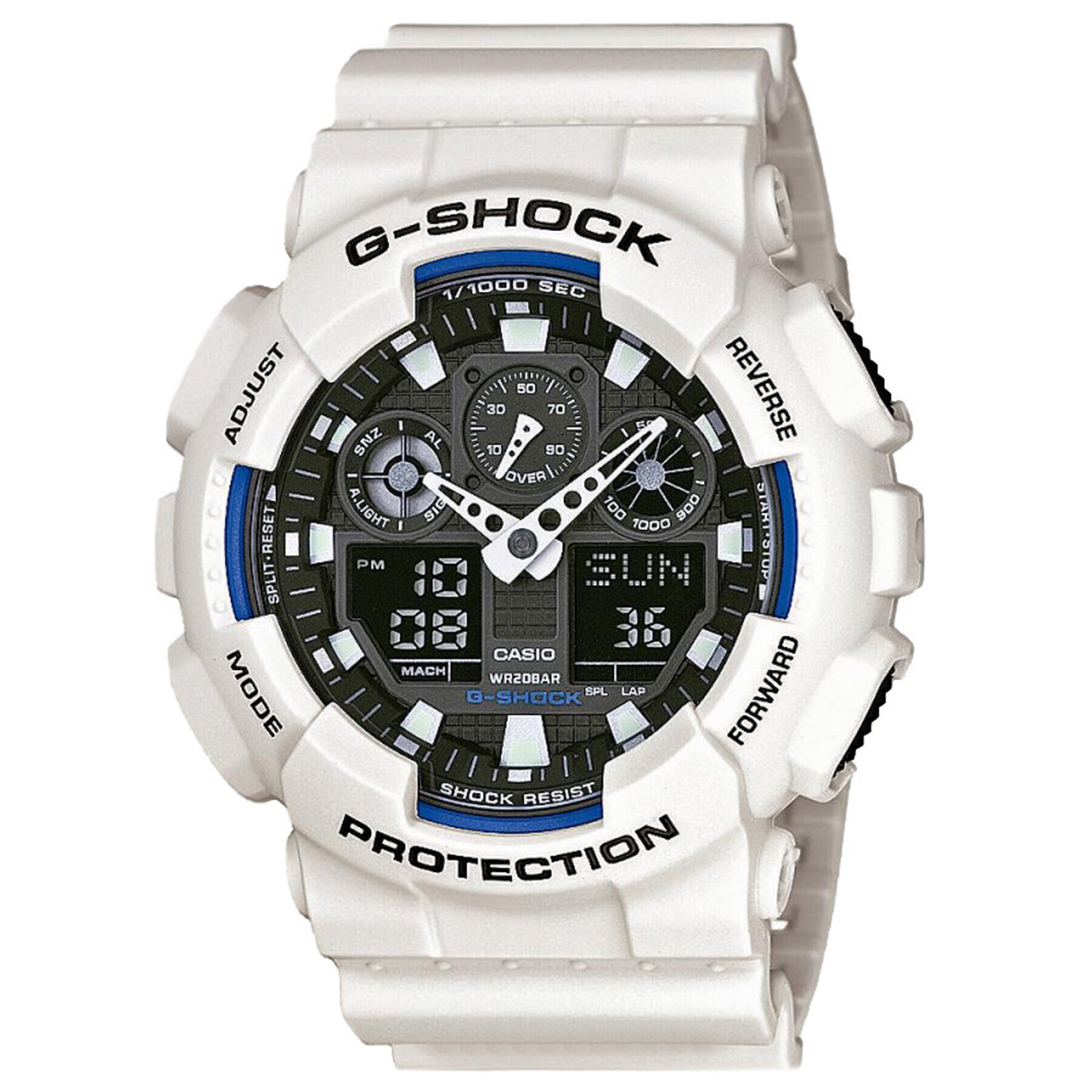 G-Shock Ročna ura GA-100B-7AER Bela - Pepit.si