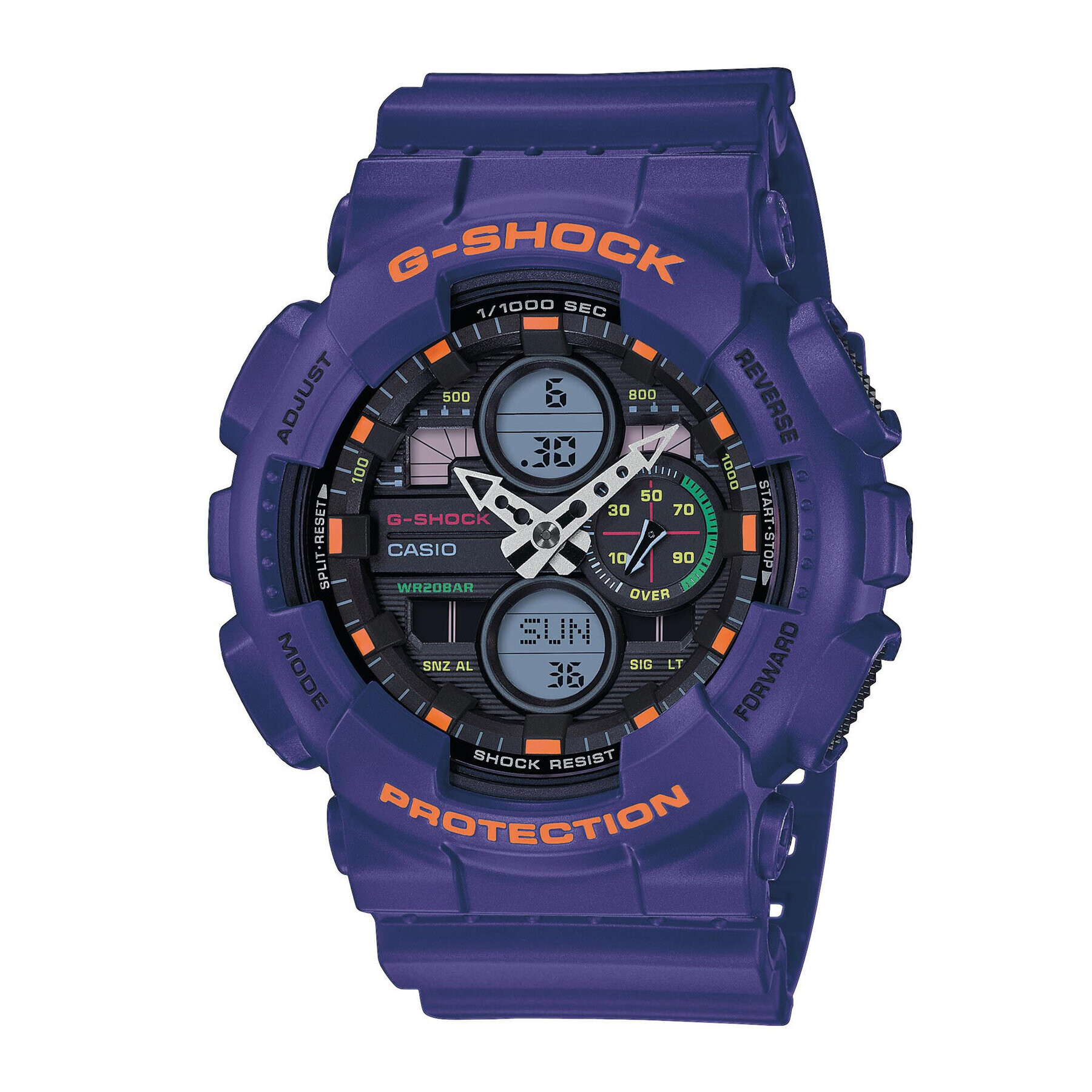 G-Shock Ročna ura GA-140-6AER Vijolična - Pepit.si