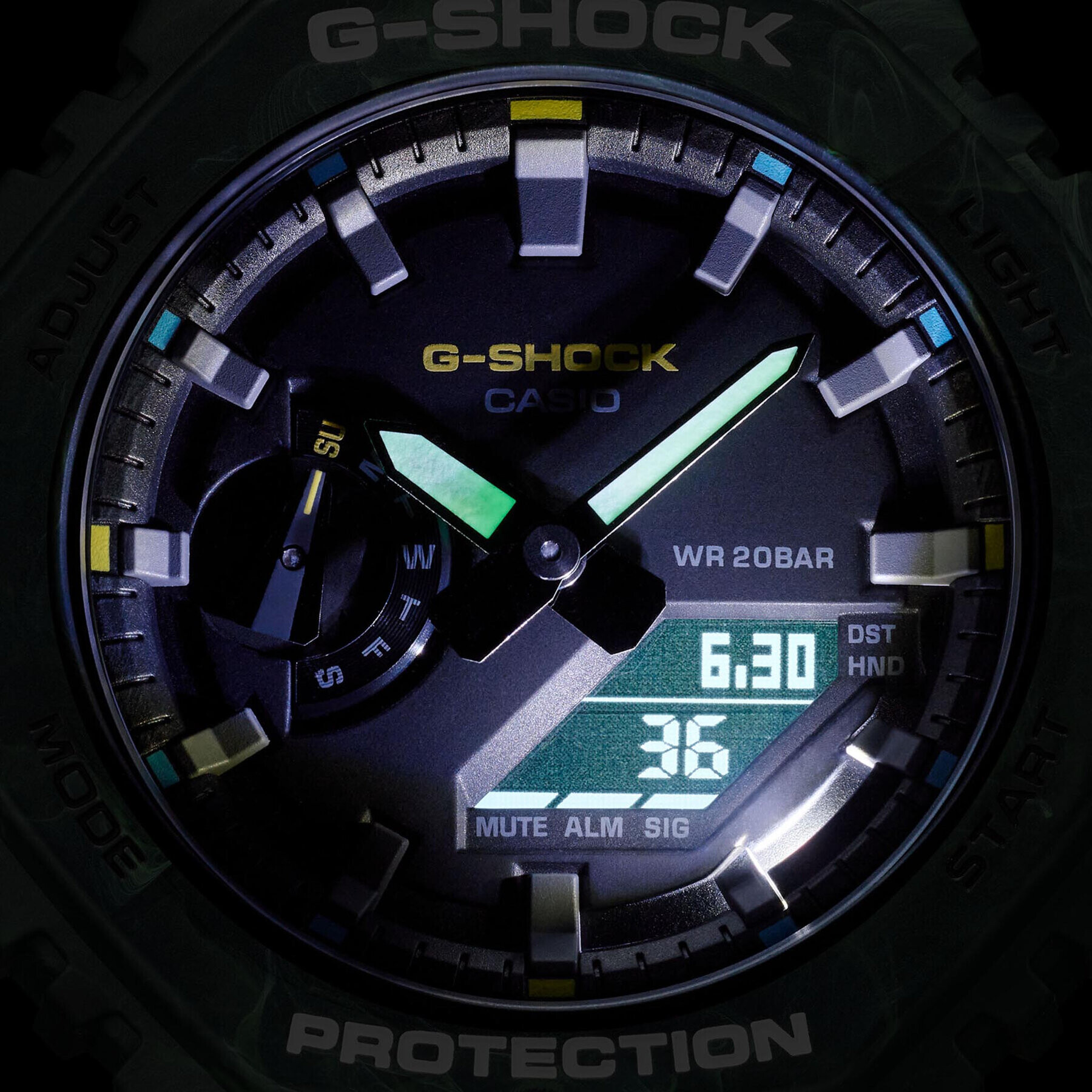 G-Shock Ročna ura GA-2100FR-3AER Zelena - Pepit.si