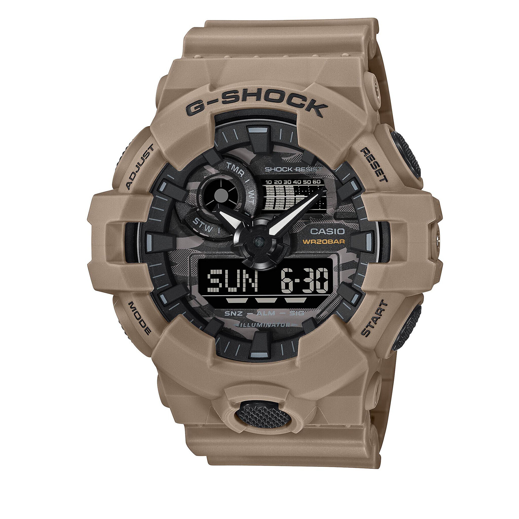 G-Shock Ročna ura GA-700CA-5AER Bež - Pepit.si