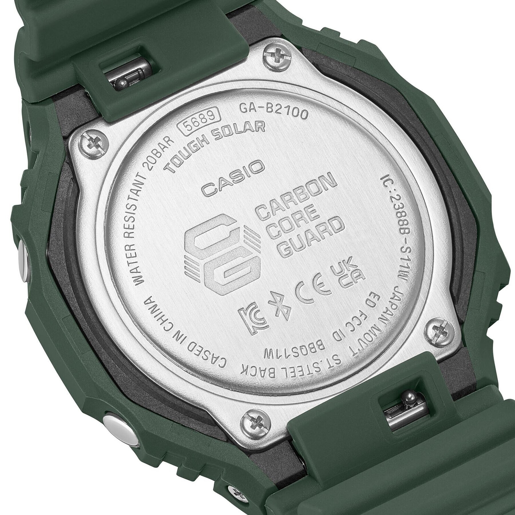 G-Shock Ročna ura GA-B2100-3AER Zelena - Pepit.si