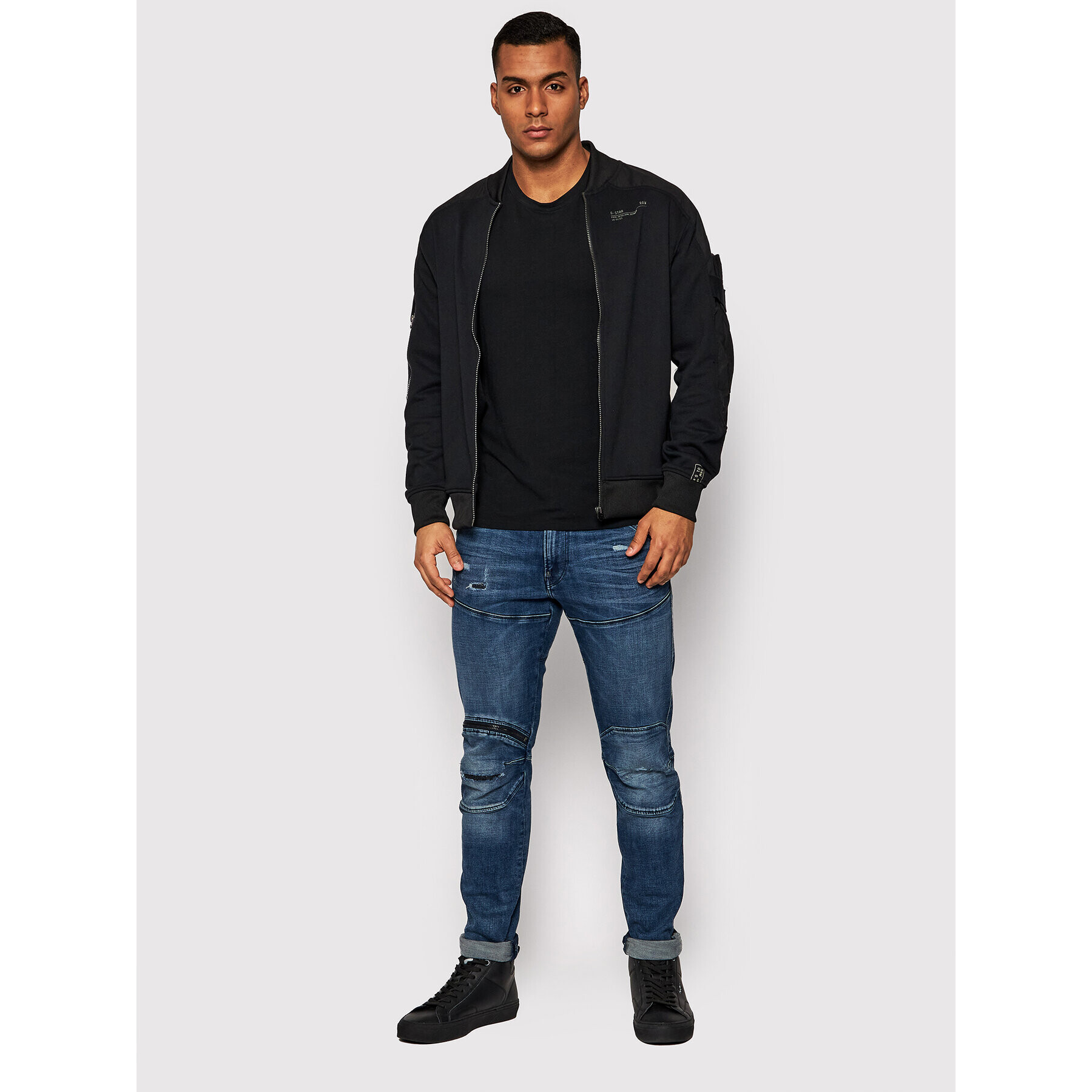 G-Star Raw Jeans hlače 5620 3D D01252-C051-C966 Mornarsko modra Skinny Fit - Pepit.si