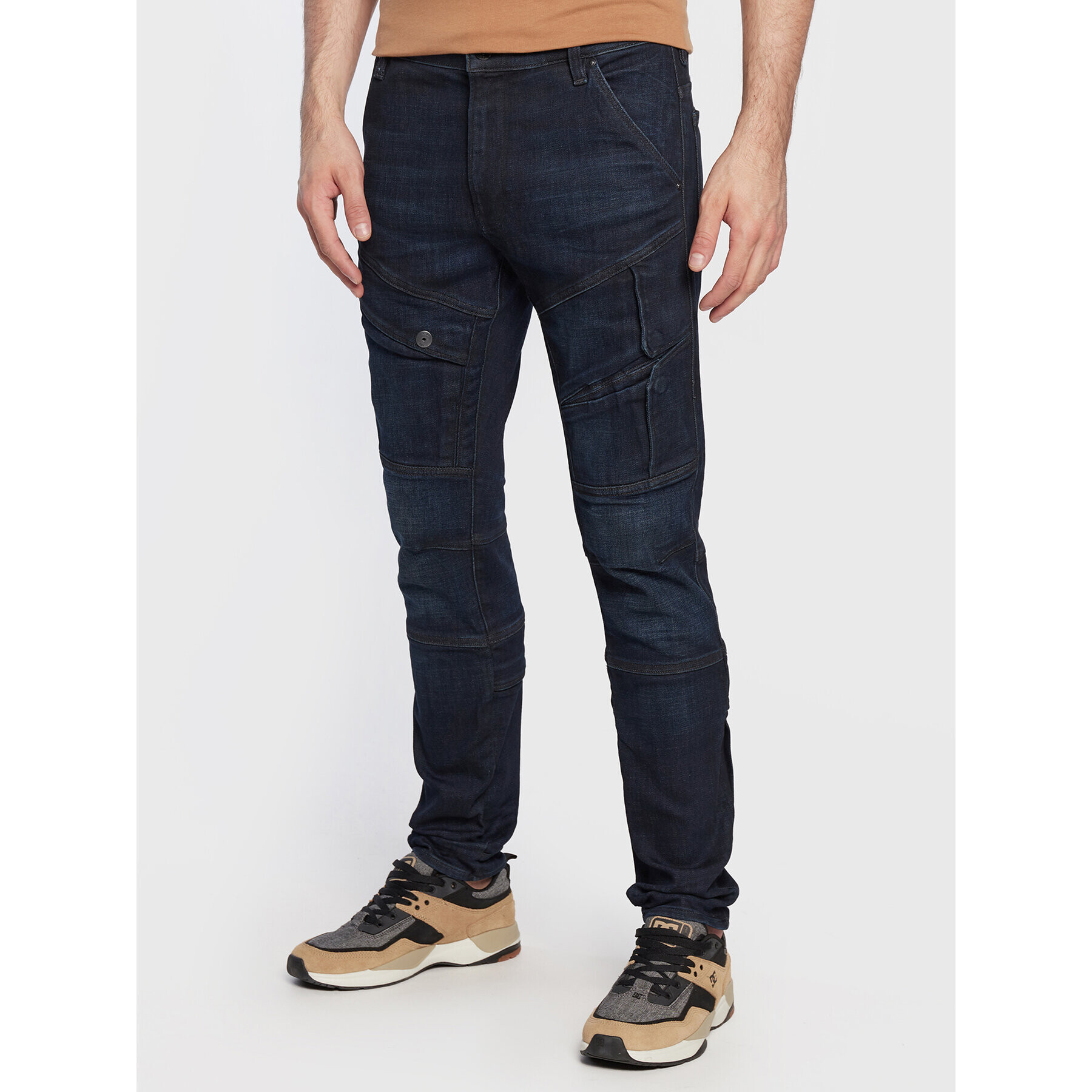 G-Star Raw Jeans hlače Airblaze 3D D16129-C051-D334 Mornarsko modra Skinny Fit - Pepit.si