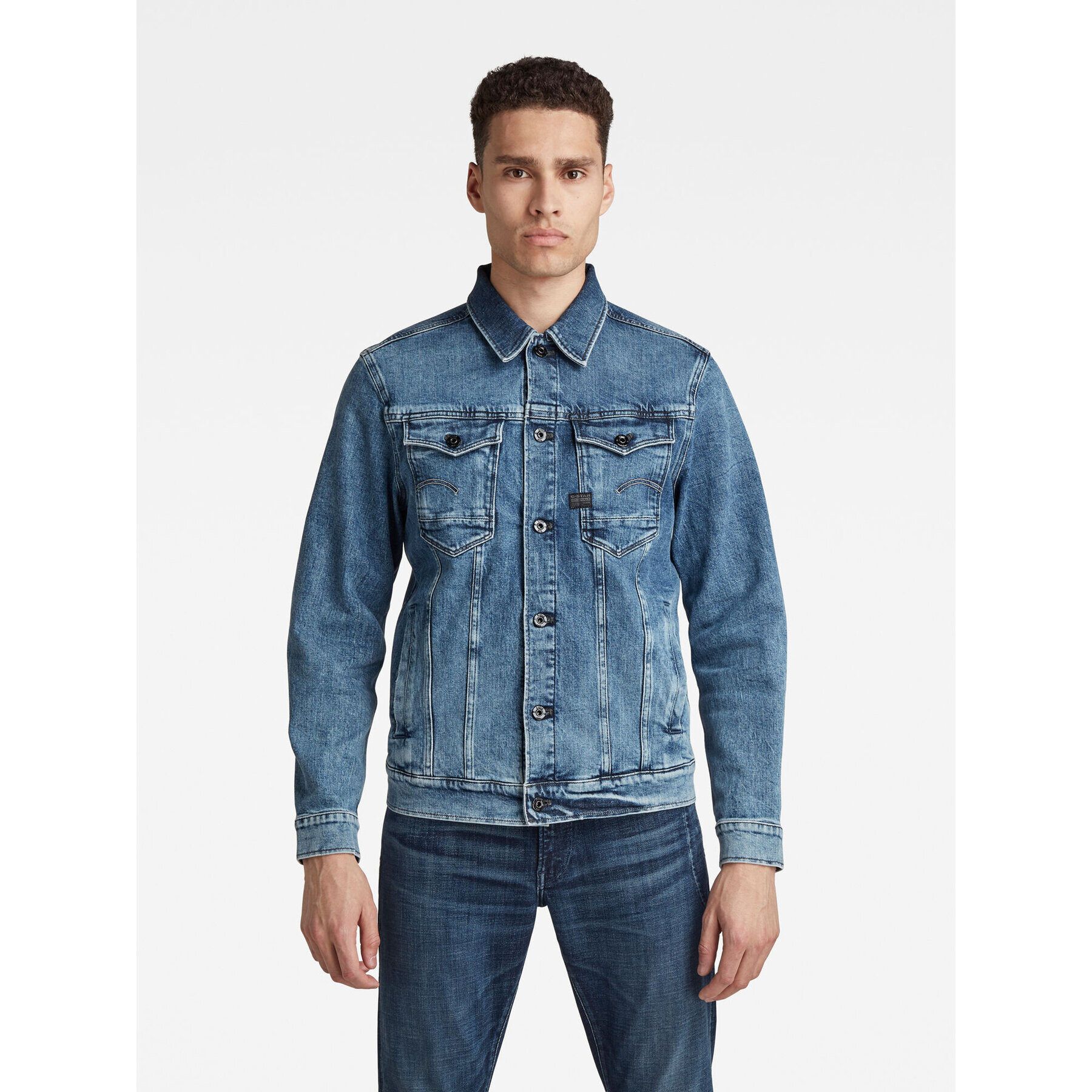 G-Star Raw Jeans jakna D20086-C911-C767 Modra Regular Fit - Pepit.si