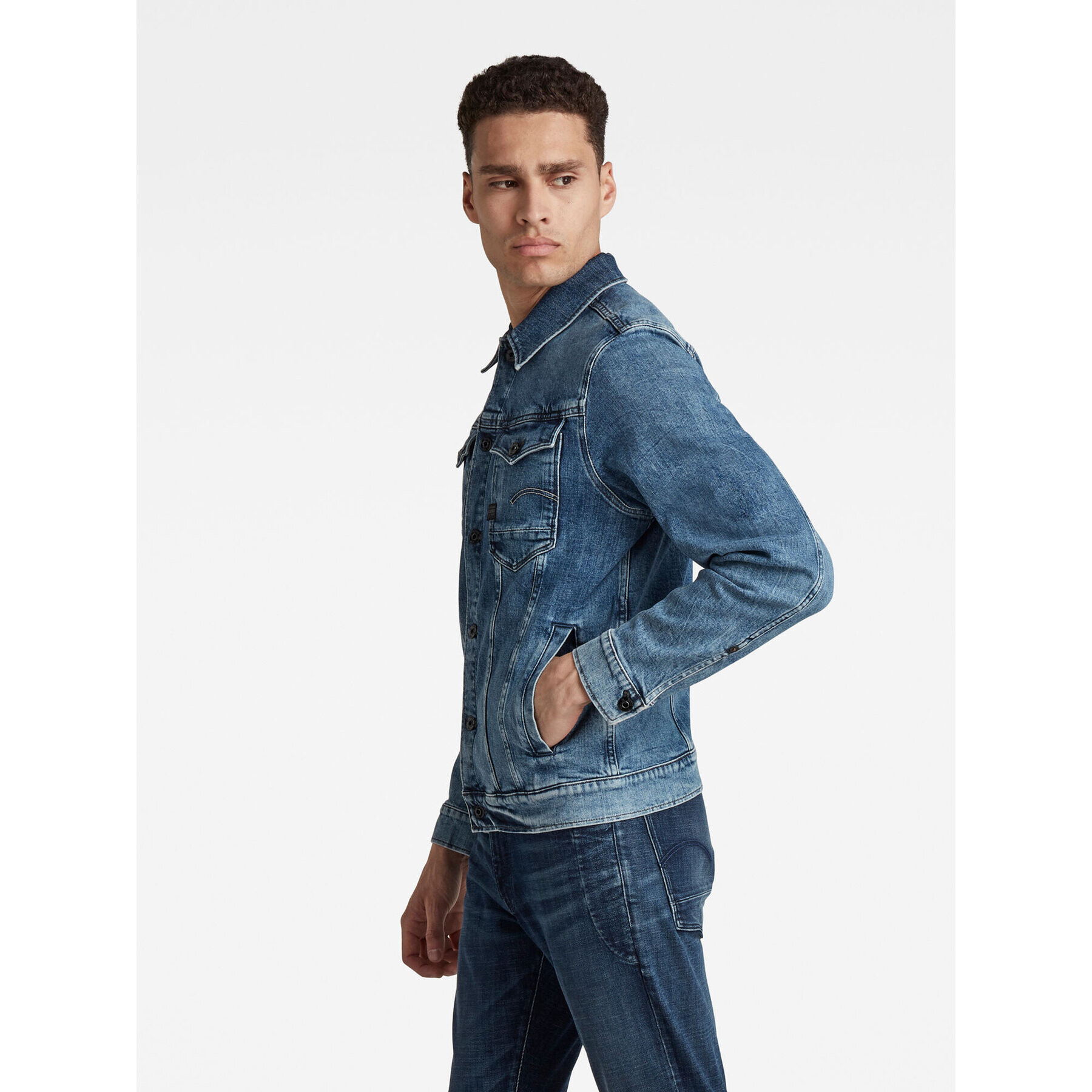 G-Star Raw Jeans jakna D20086-C911-C767 Modra Regular Fit - Pepit.si