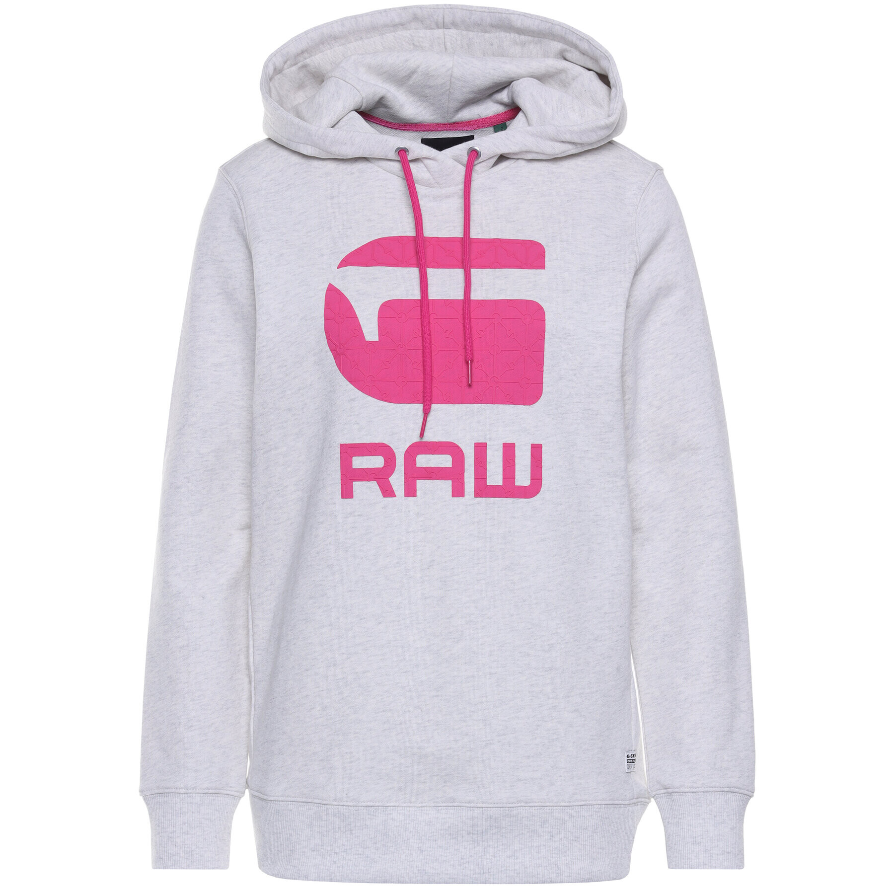 G-Star Raw Jopa Boyfriend Diamond Line Graphic Hooded D16236-A613-971 Siva Loose Fit - Pepit.si