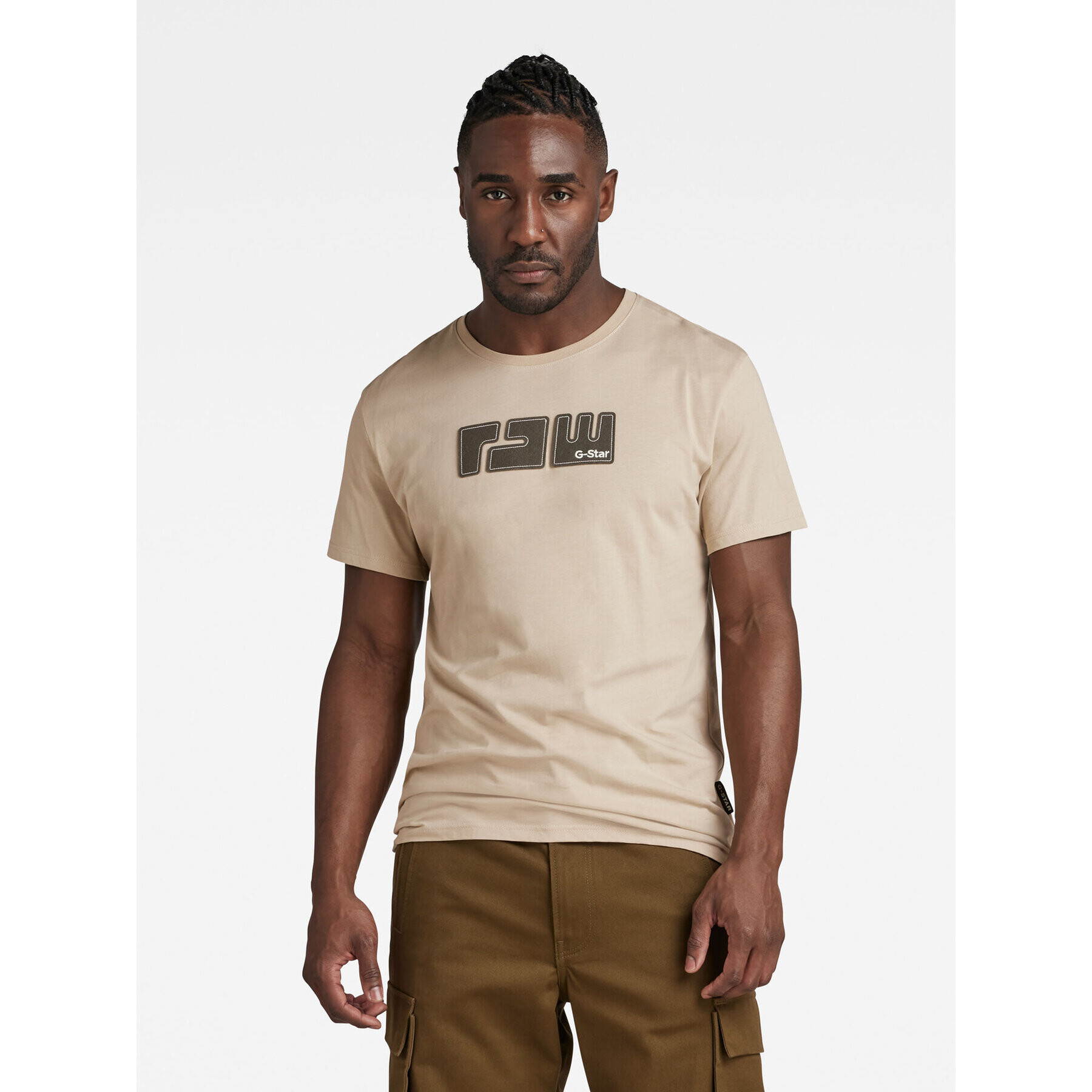 G-Star Raw Majica D23710-336-C531 Bež Regular Fit - Pepit.si