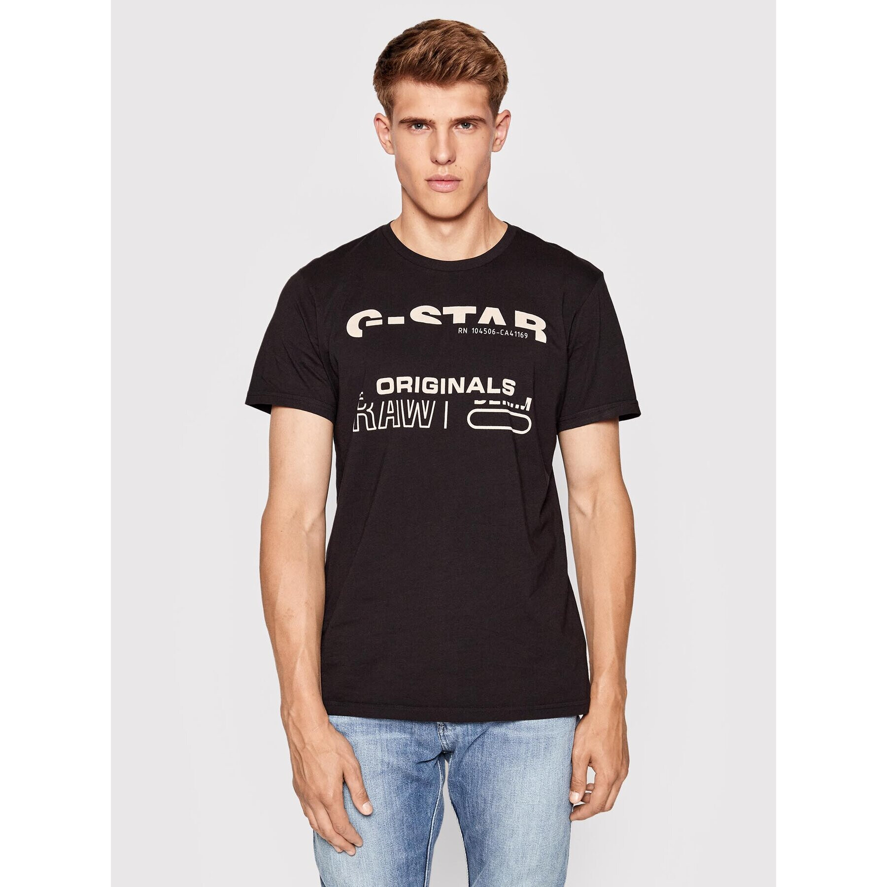 G-Star Raw Majica Originals D21664-C506-6484 Črna Regular Fit - Pepit.si