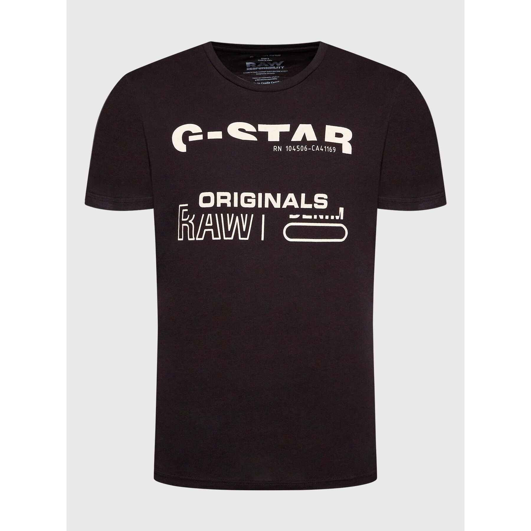 G-Star Raw Majica Originals D21664-C506-6484 Črna Regular Fit - Pepit.si