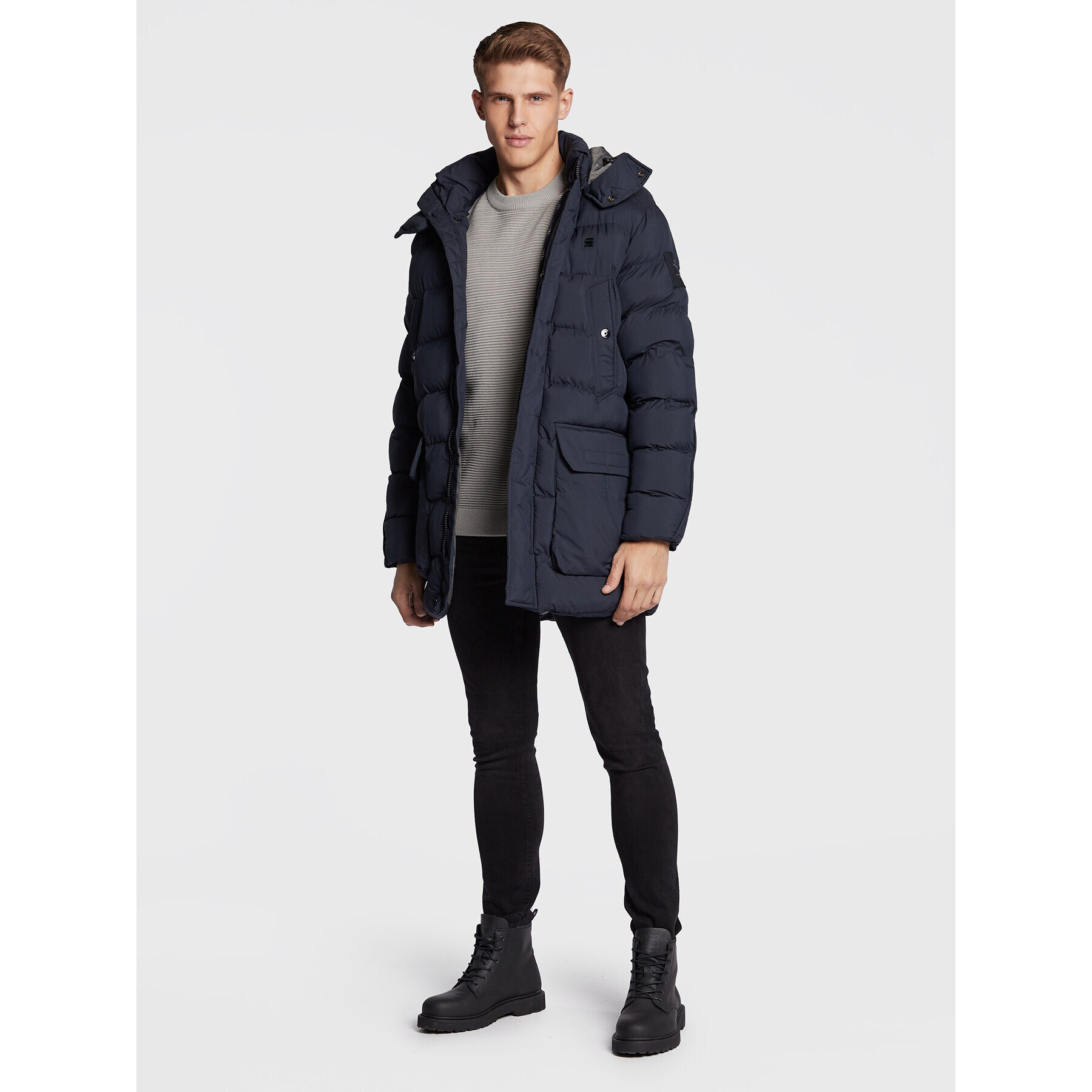 G-Star Raw Puhovka Whistler D20102-D199-C742 Mornarsko modra Regular Fit - Pepit.si