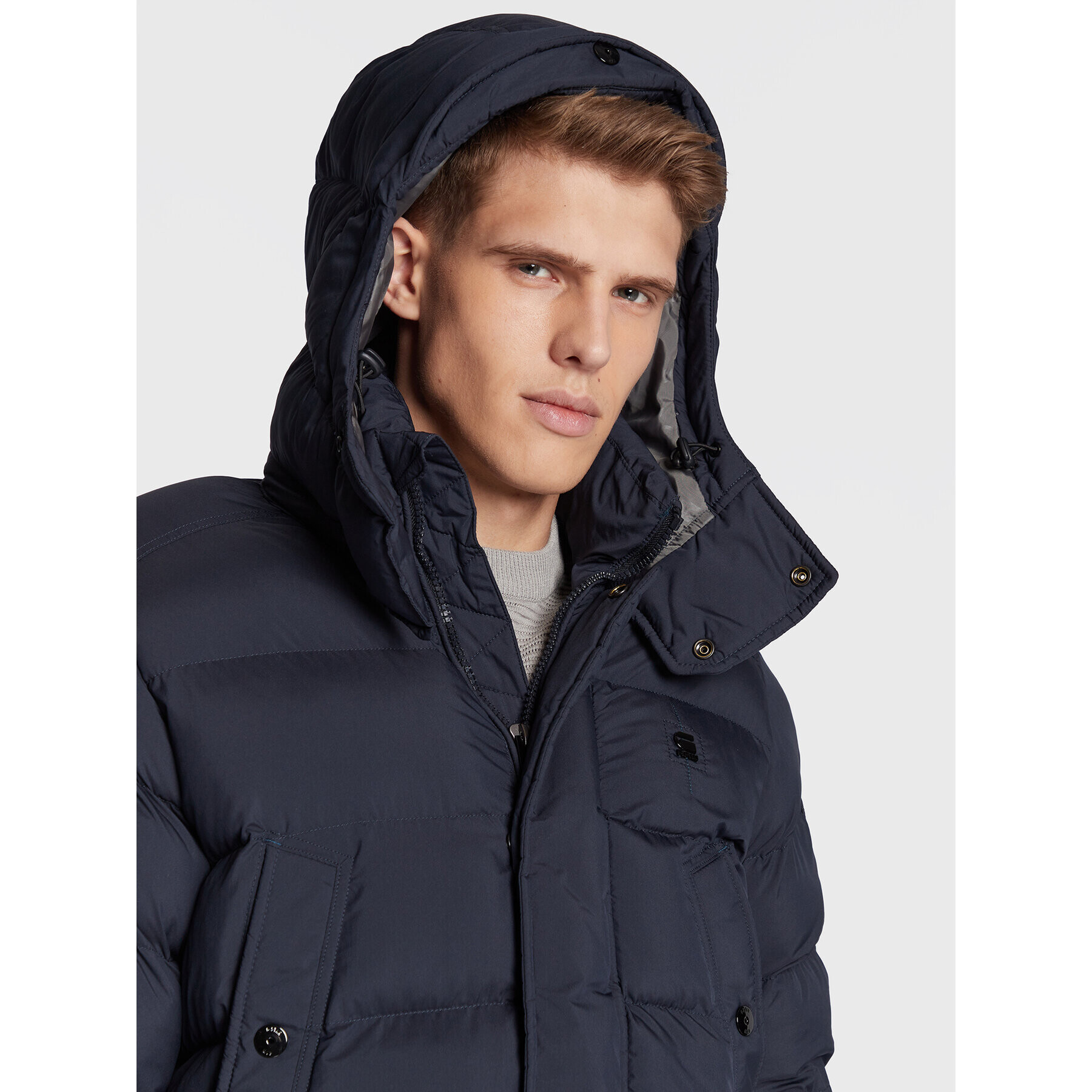 G-Star Raw Puhovka Whistler D20102-D199-C742 Mornarsko modra Regular Fit - Pepit.si