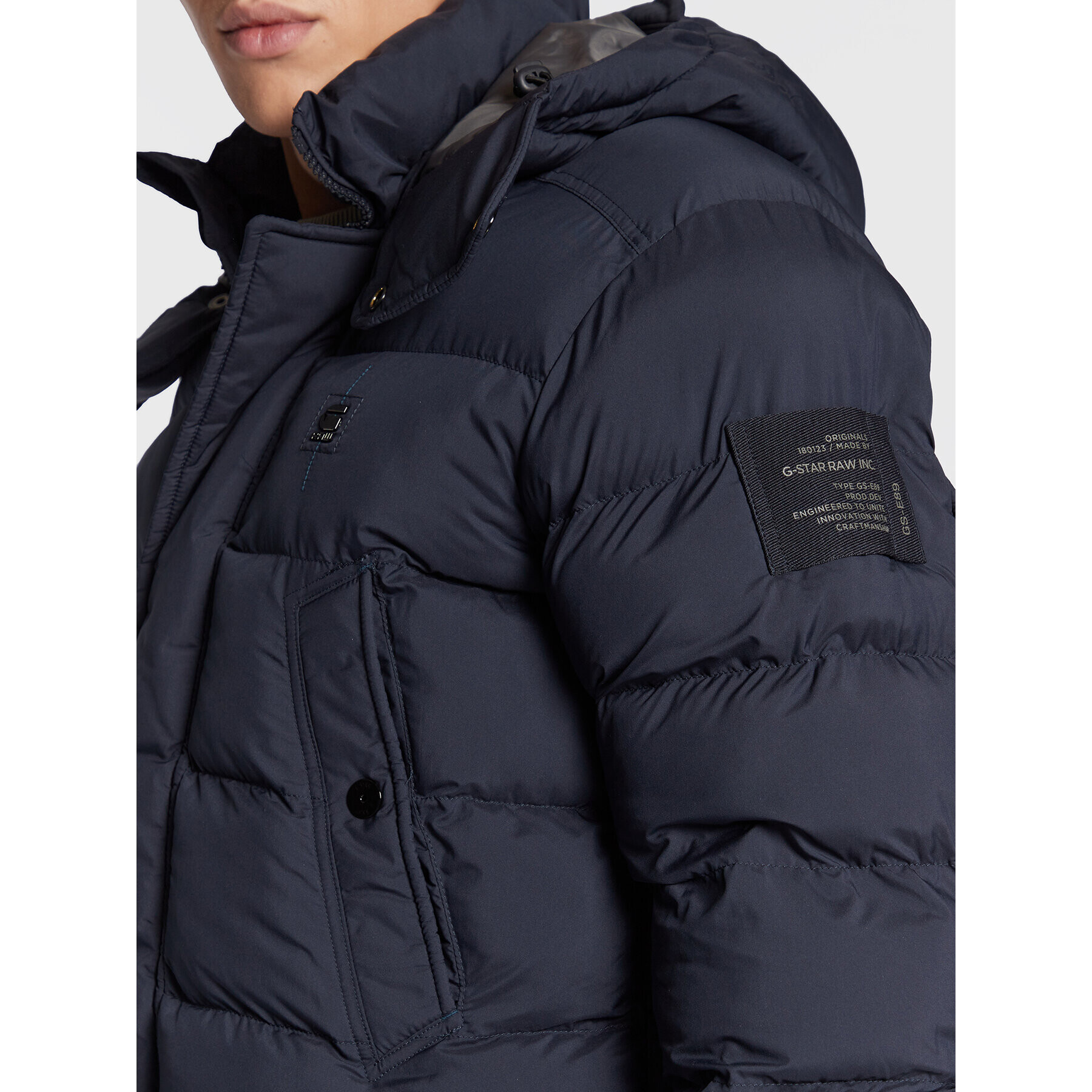 G-Star Raw Puhovka Whistler D20102-D199-C742 Mornarsko modra Regular Fit - Pepit.si